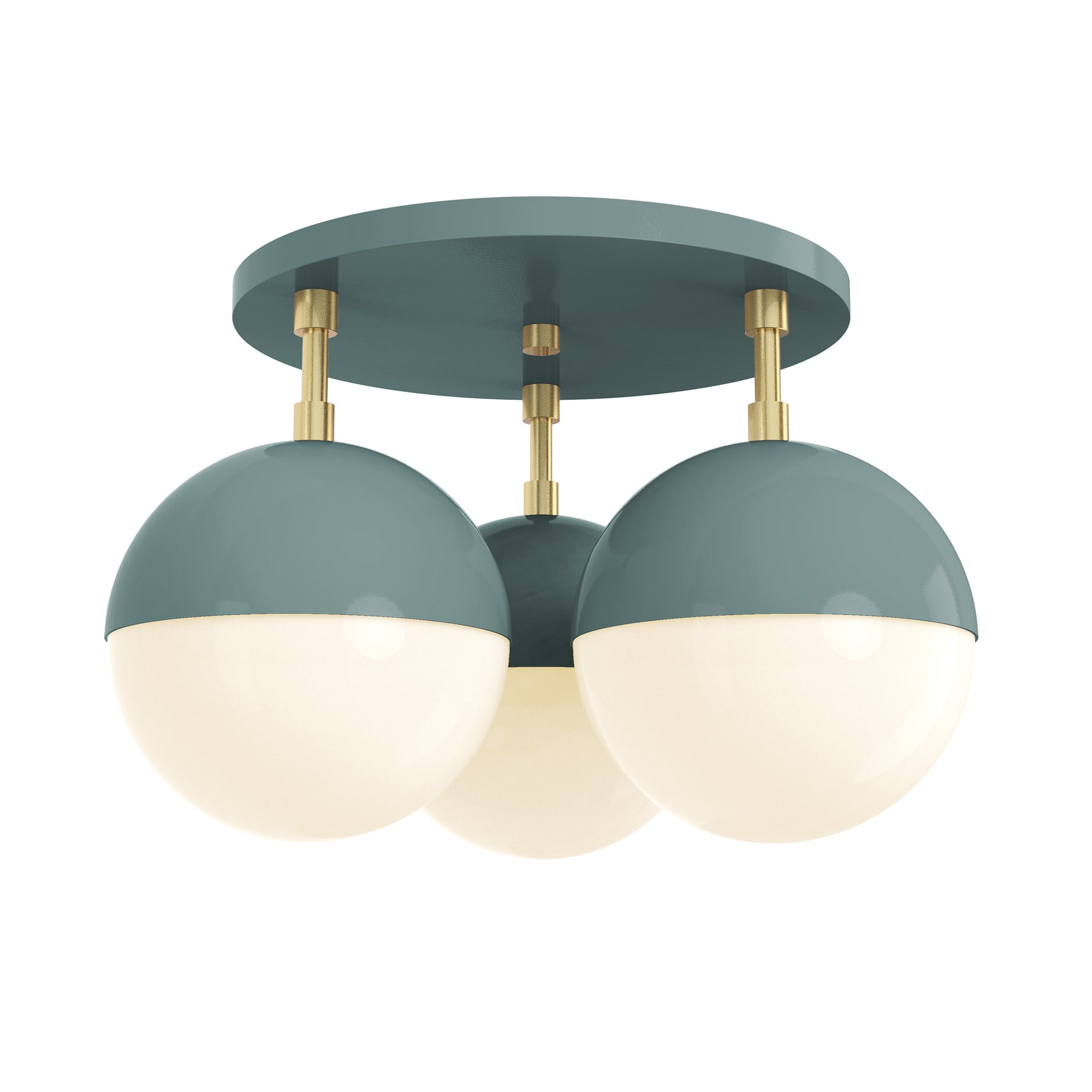 brass lagoon color ballsy flush mount dutton brown lighting