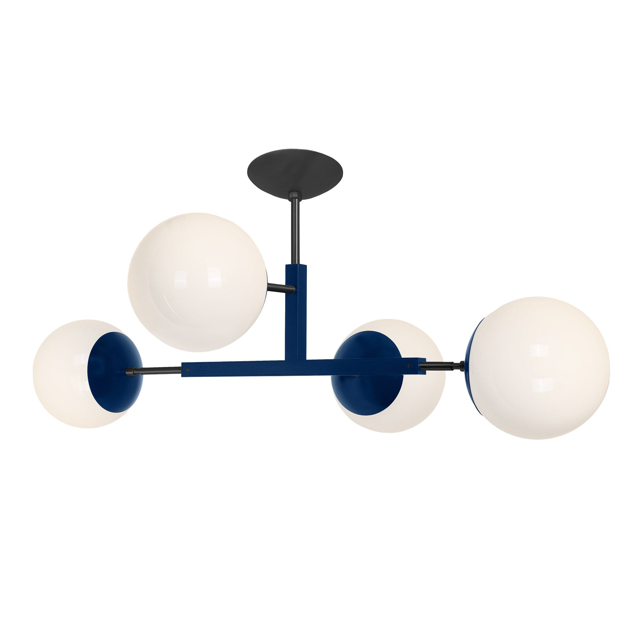 Black and cobalt color Big Status flush mount Dutton Brown lighting