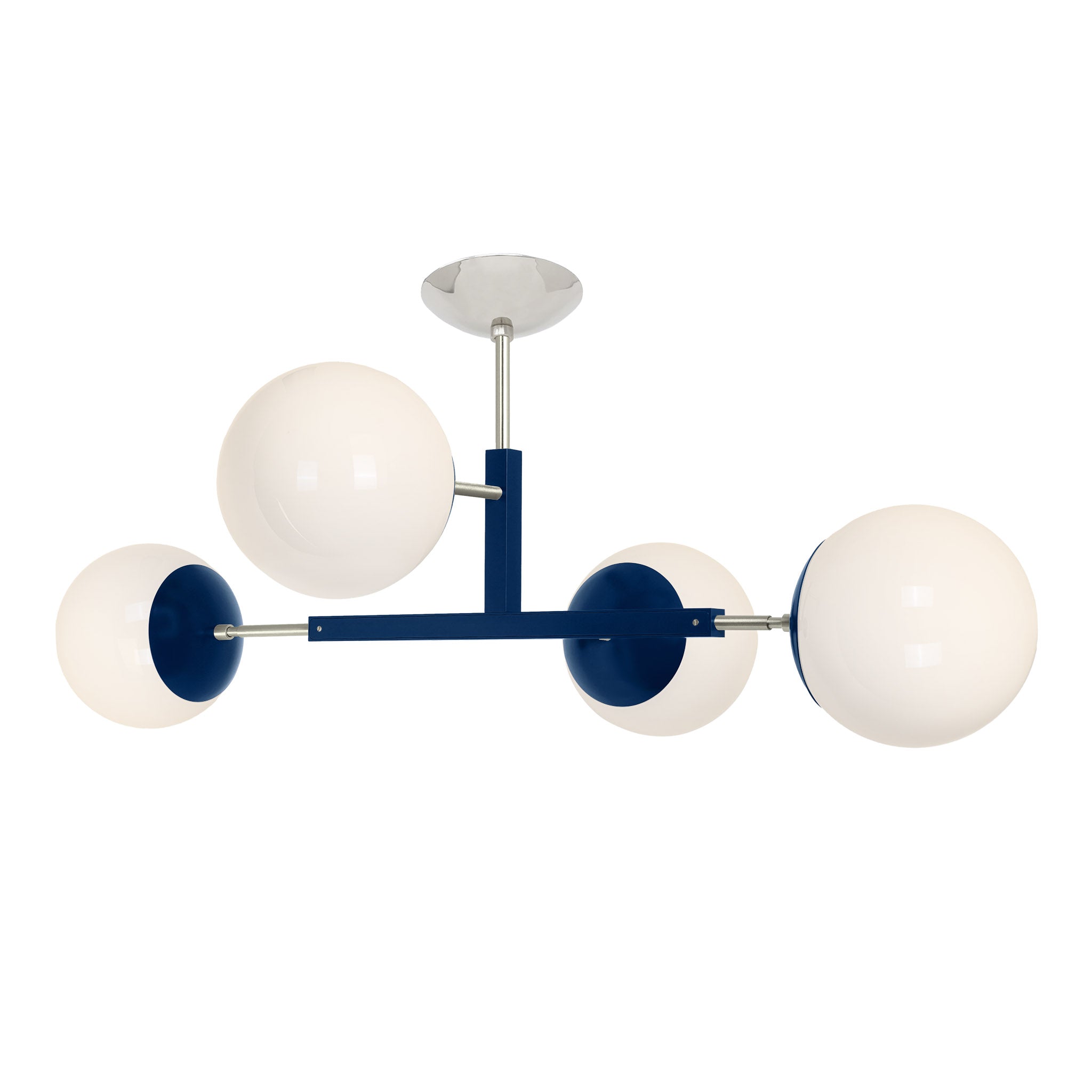 Nickel and cobalt color Big Status flush mount Dutton Brown lighting
