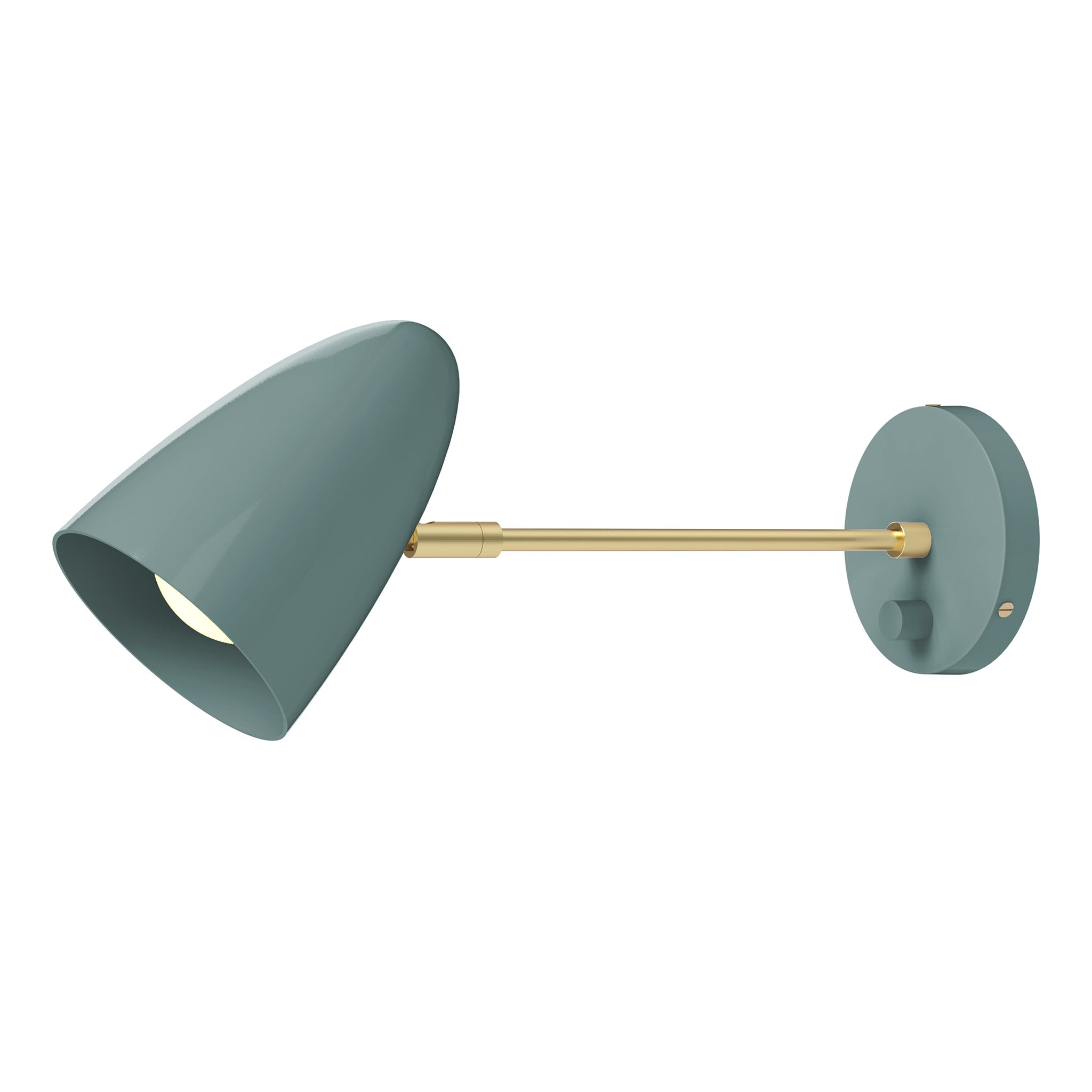 brass lagoon color boom sconce - 10" arm dutton brown lighting