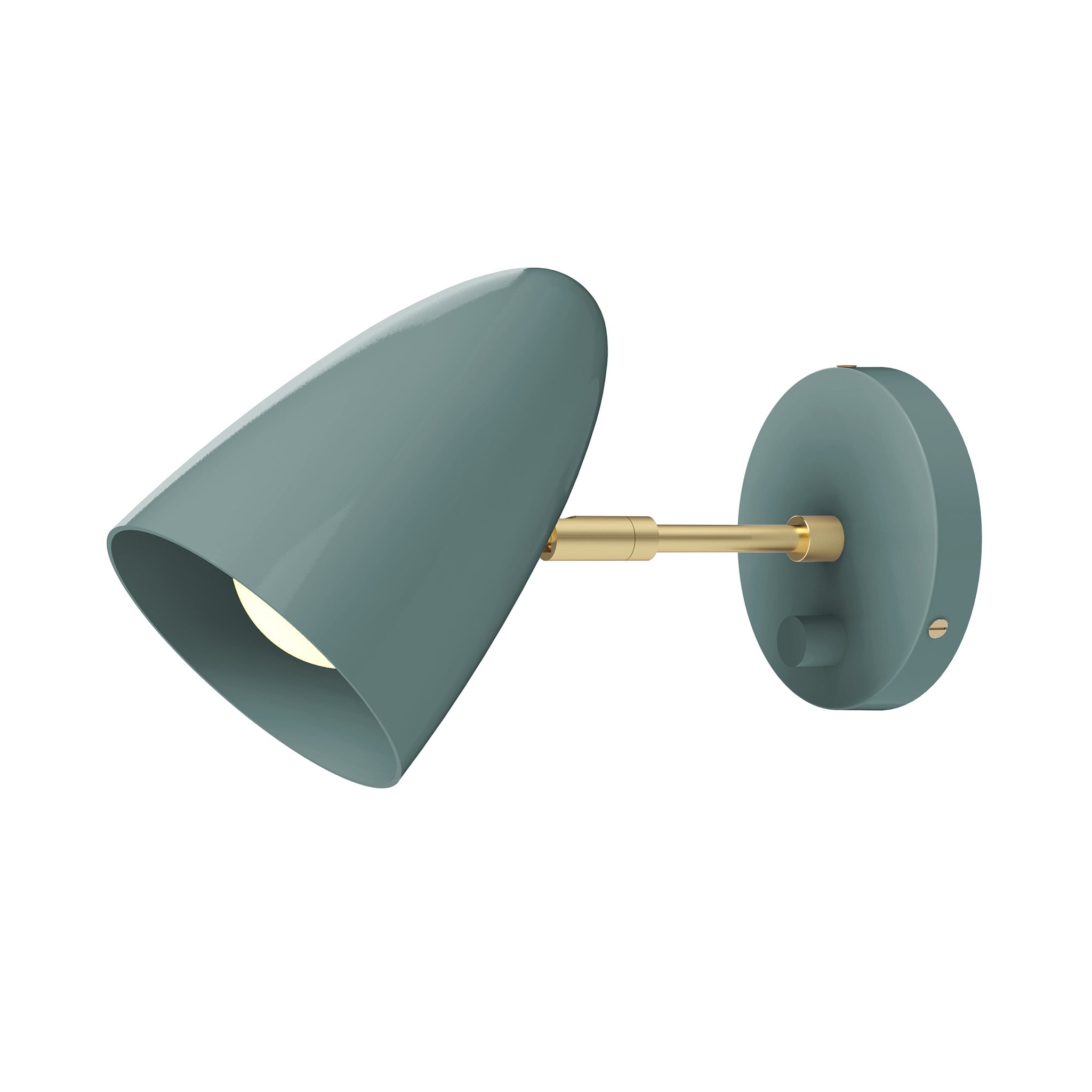 brass lagoon color boom sconce - 3" arm dutton brown lighting