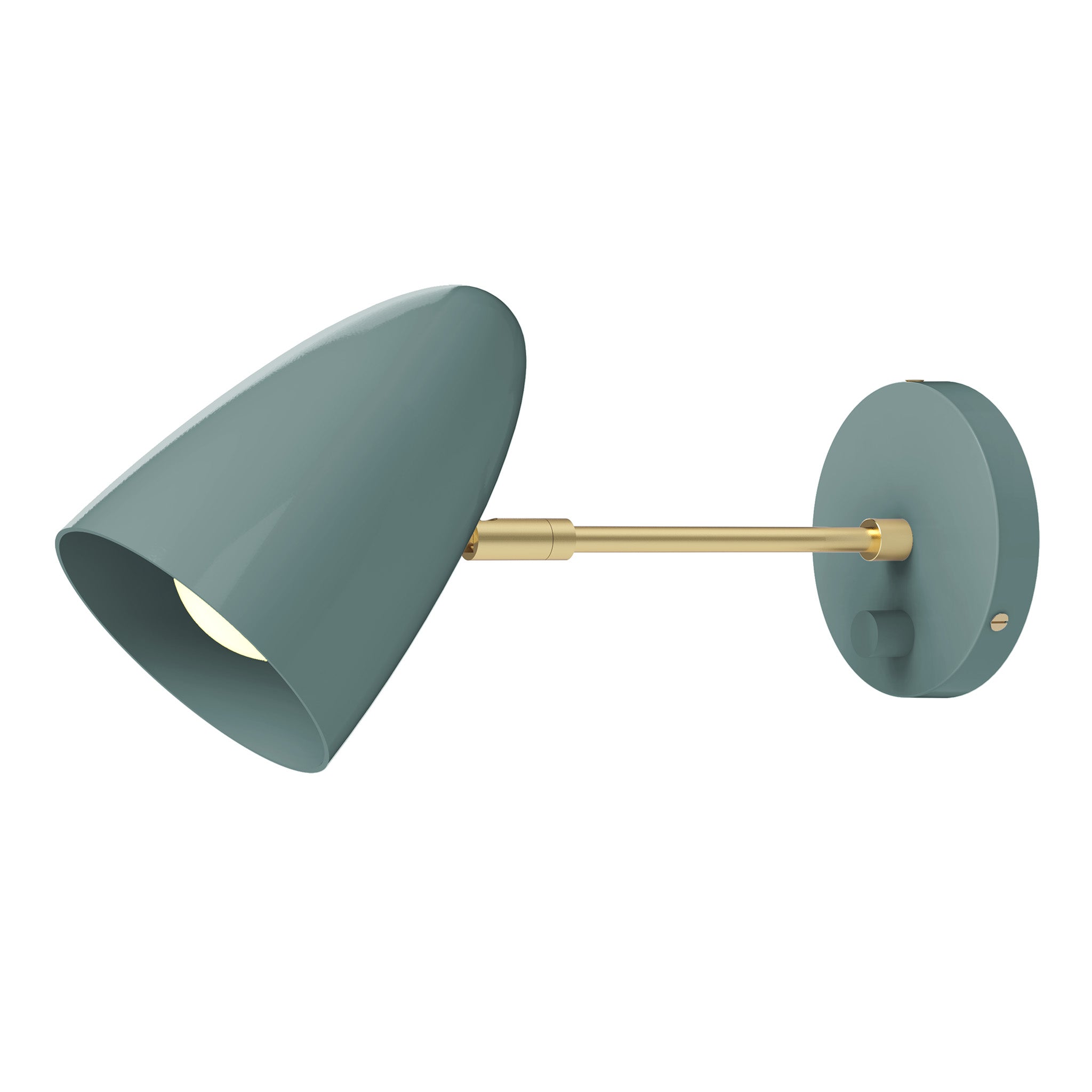 brass lagoon color boom sconce - 6" arm dutton brown lighting