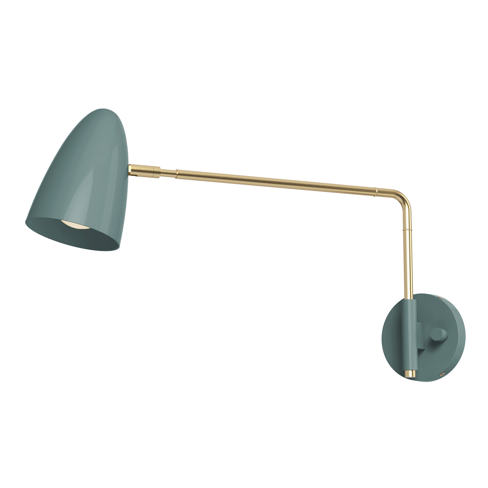brass lagoon color boom swing arm sconce - 17" arm dutton brown lighting
