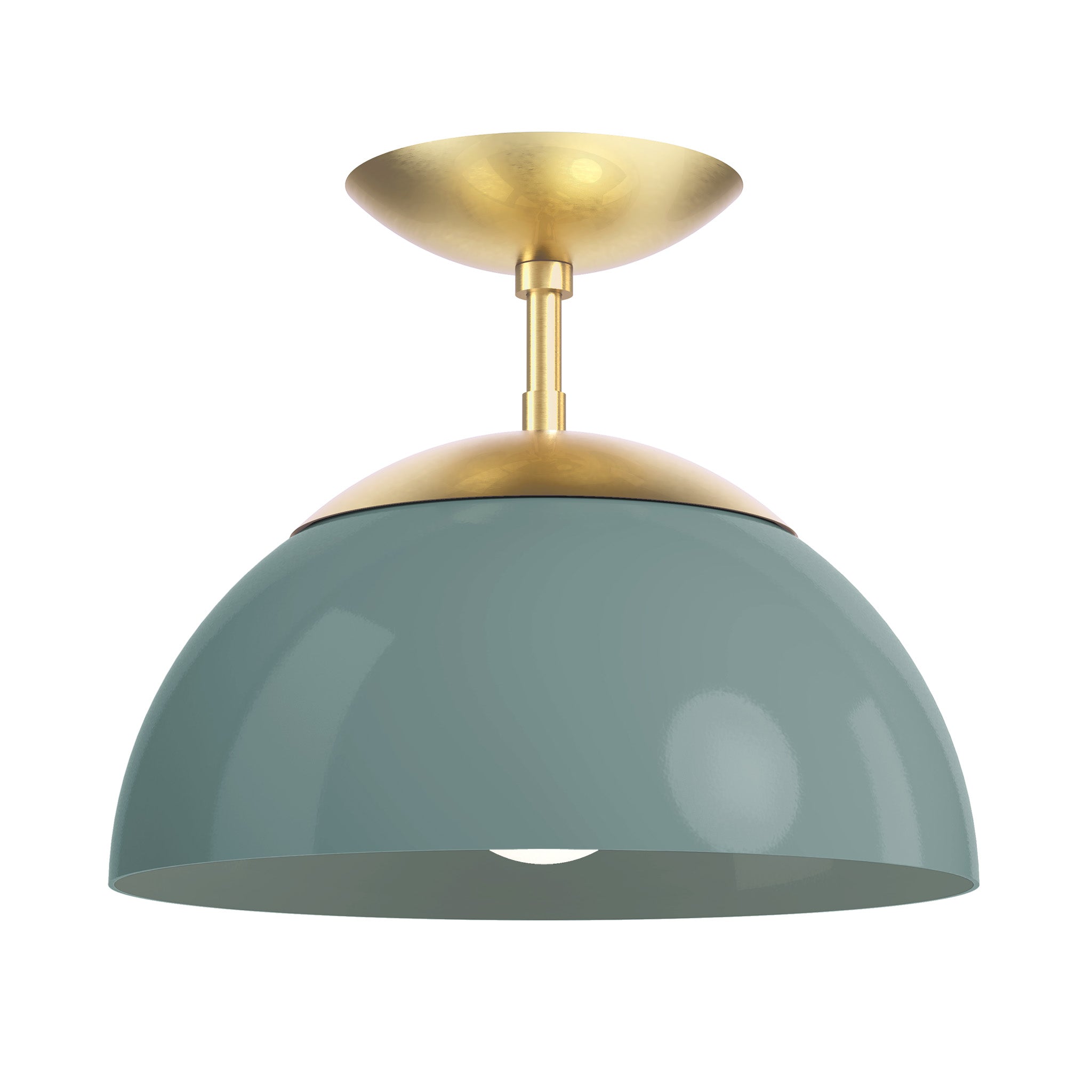 brass lagoon color cadbury flush mount 12" dutton brown lighting