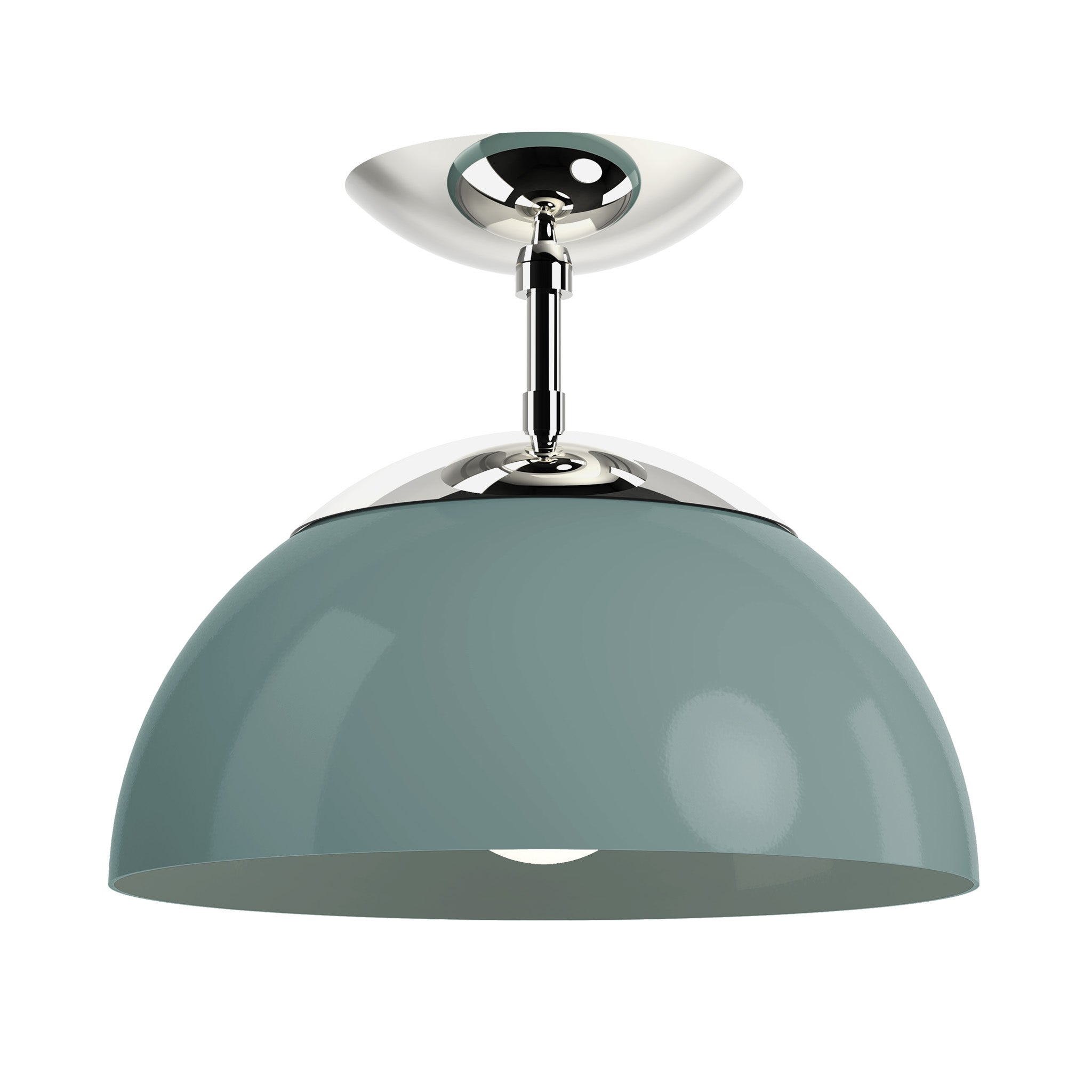 nickel lagoon color cadbury flush mount 12" dutton brown lighting