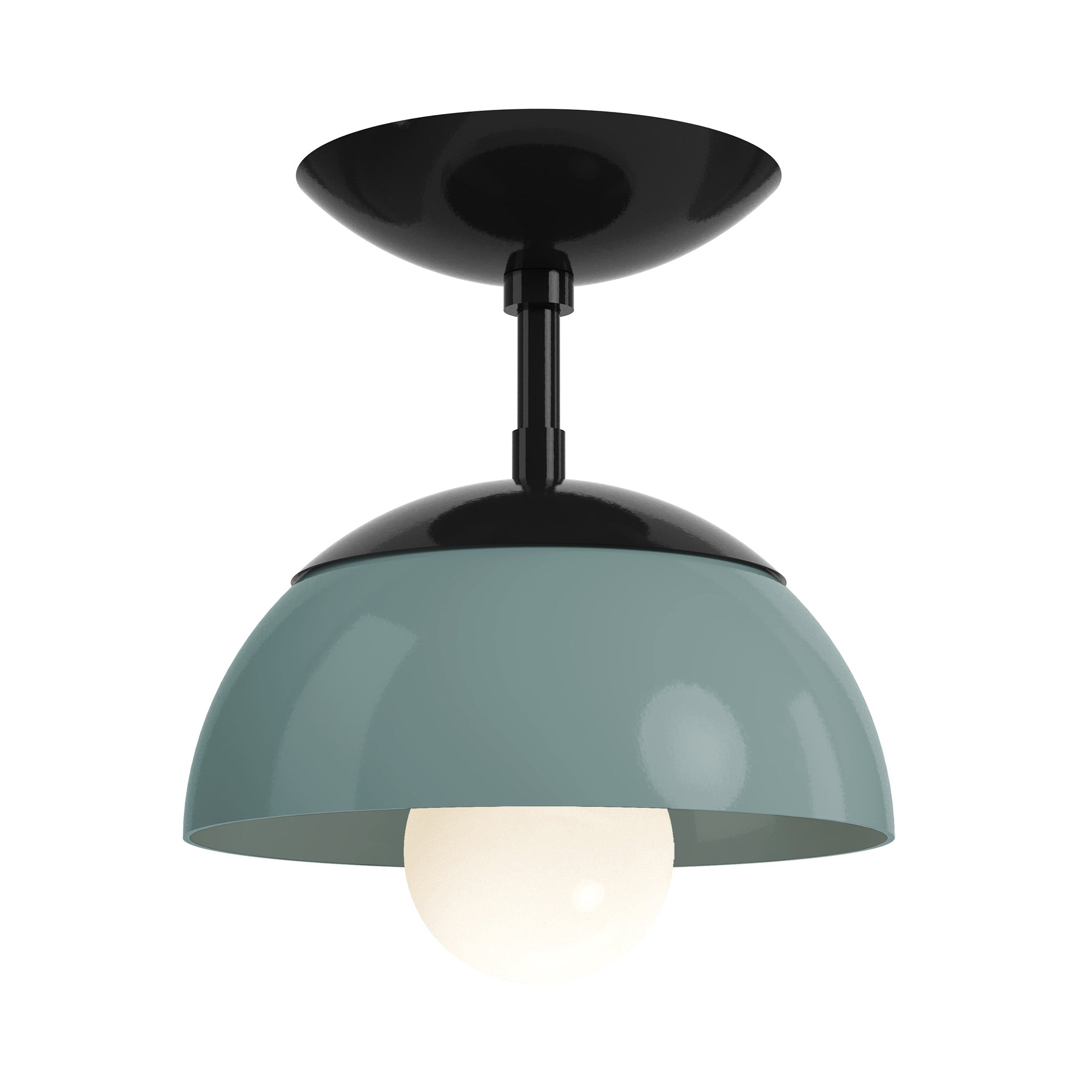 black lagoon cadbury flush mount 8" dutton brown lighting 