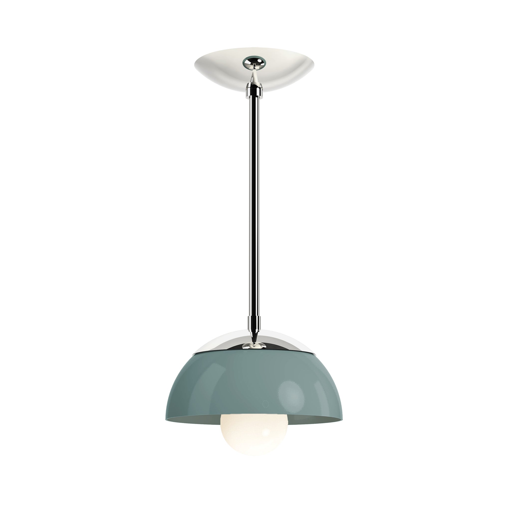 nickel lagoon color cadbury pendant 8" dutton brown lighting