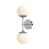Color Cap Double Sconce 8"