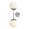 Color Cap Double Sconce 8"