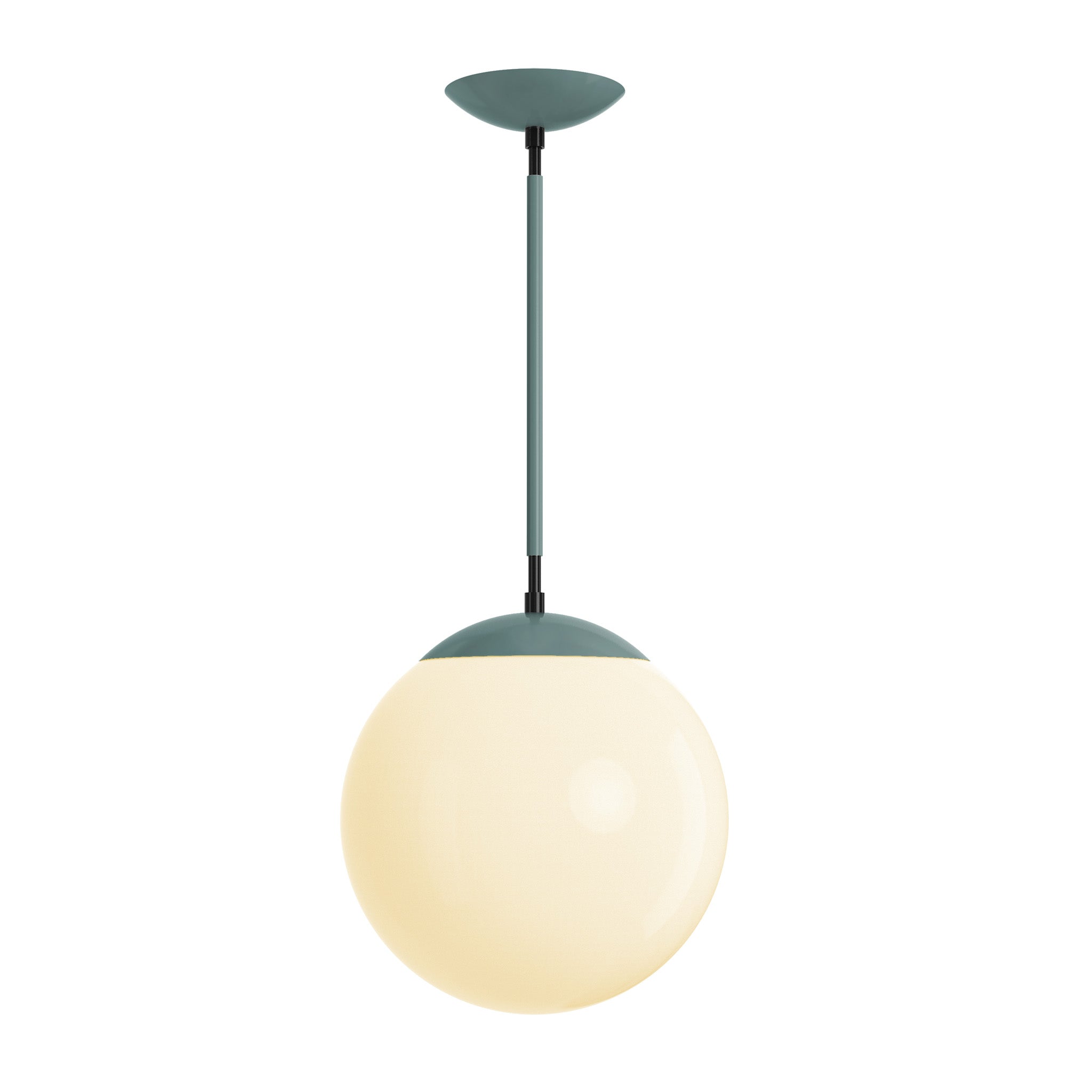 Black and lagoon cap globe pendant 12" dutton brown lighting