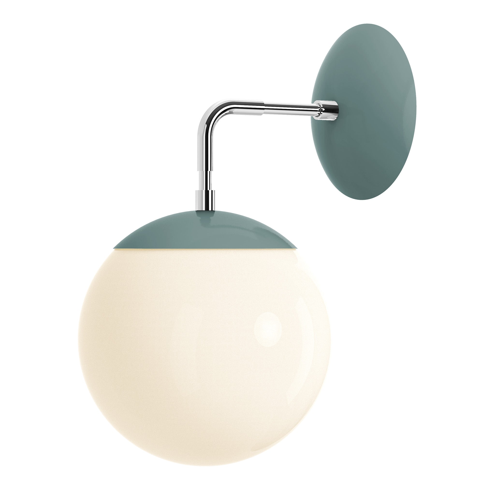 nickel lagoon color cap sconce 8" dutton brown lighting