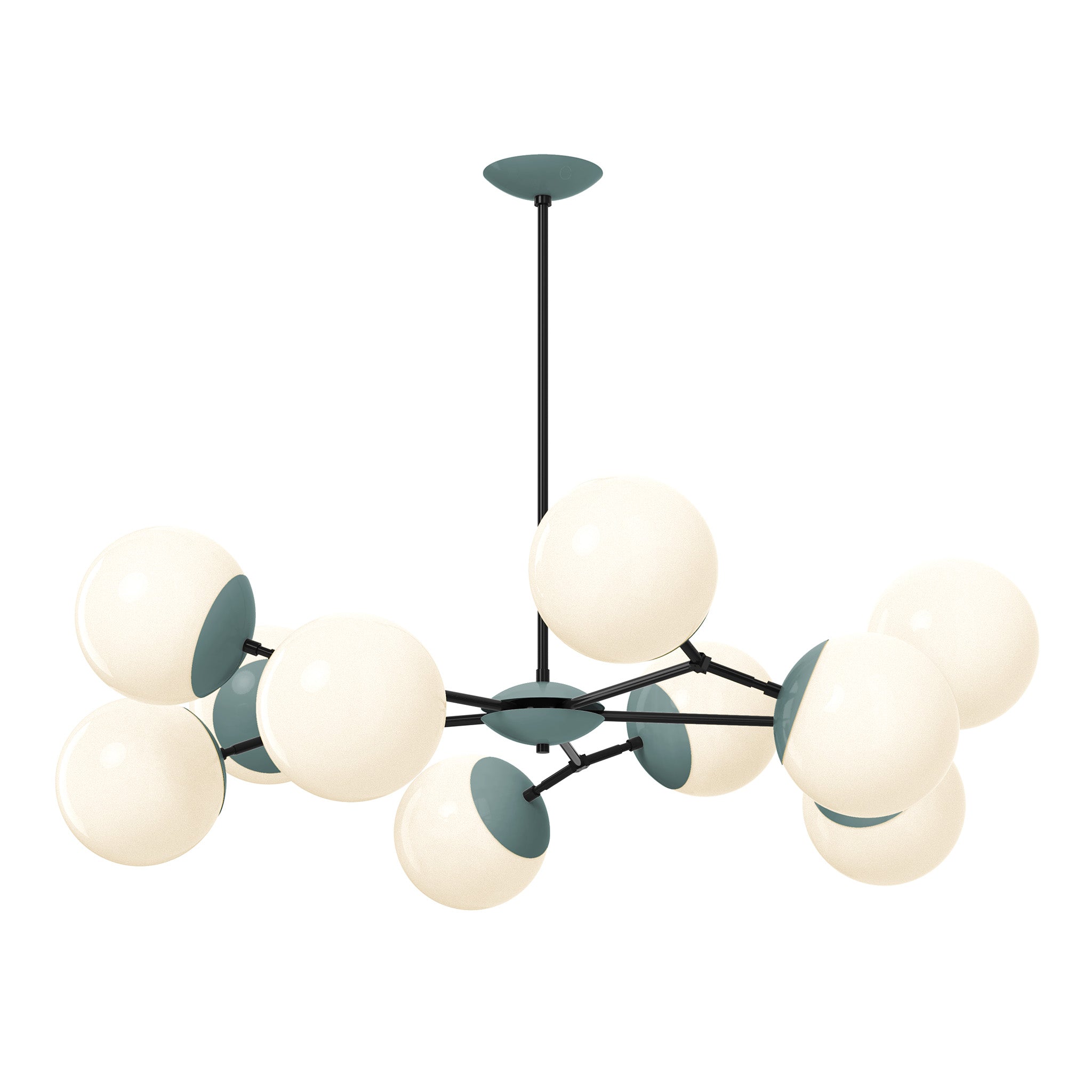 black lagoon color crown chandelier 46" dutton brown lighting