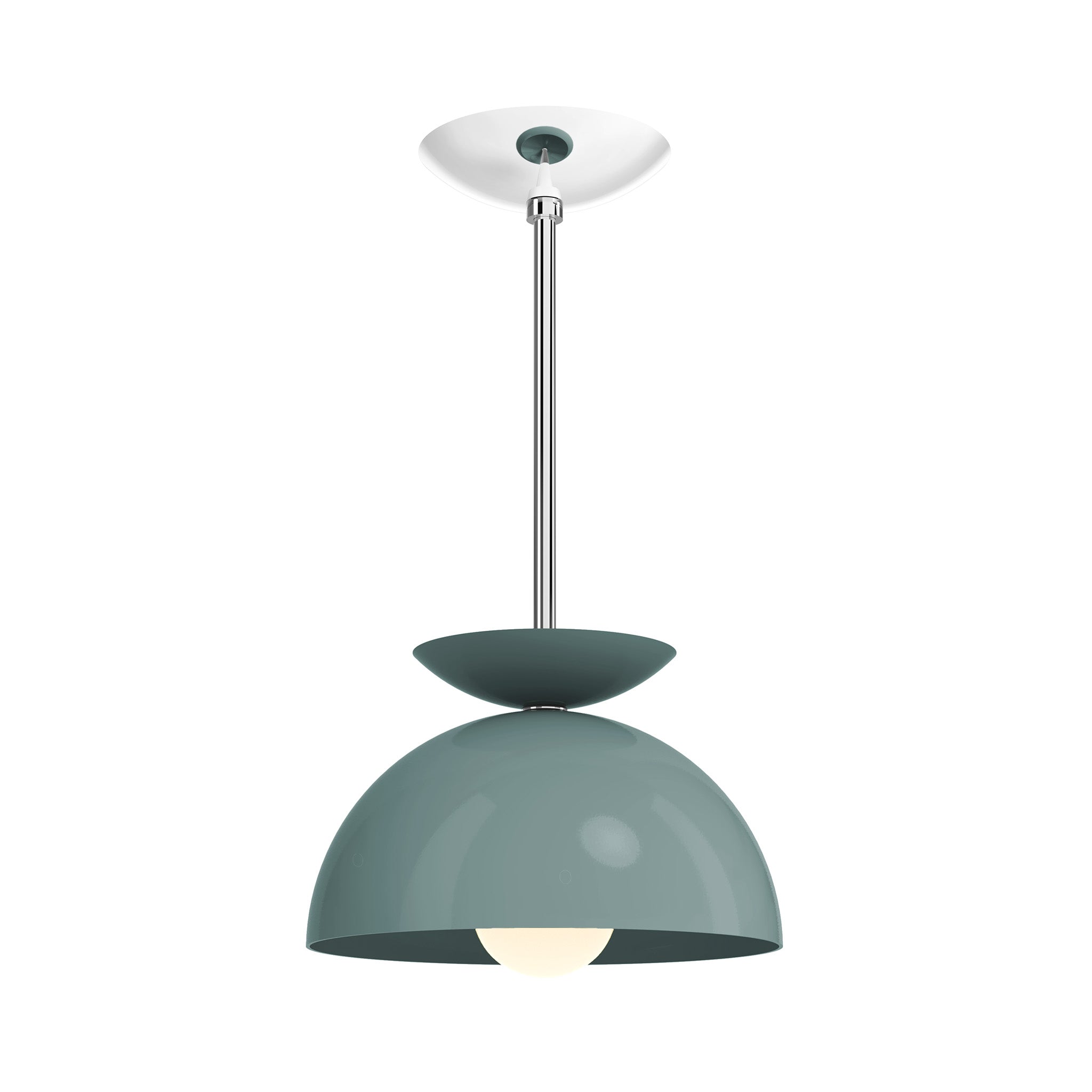 nickel lagoon color echo pendant 10" dutton brown lighting
