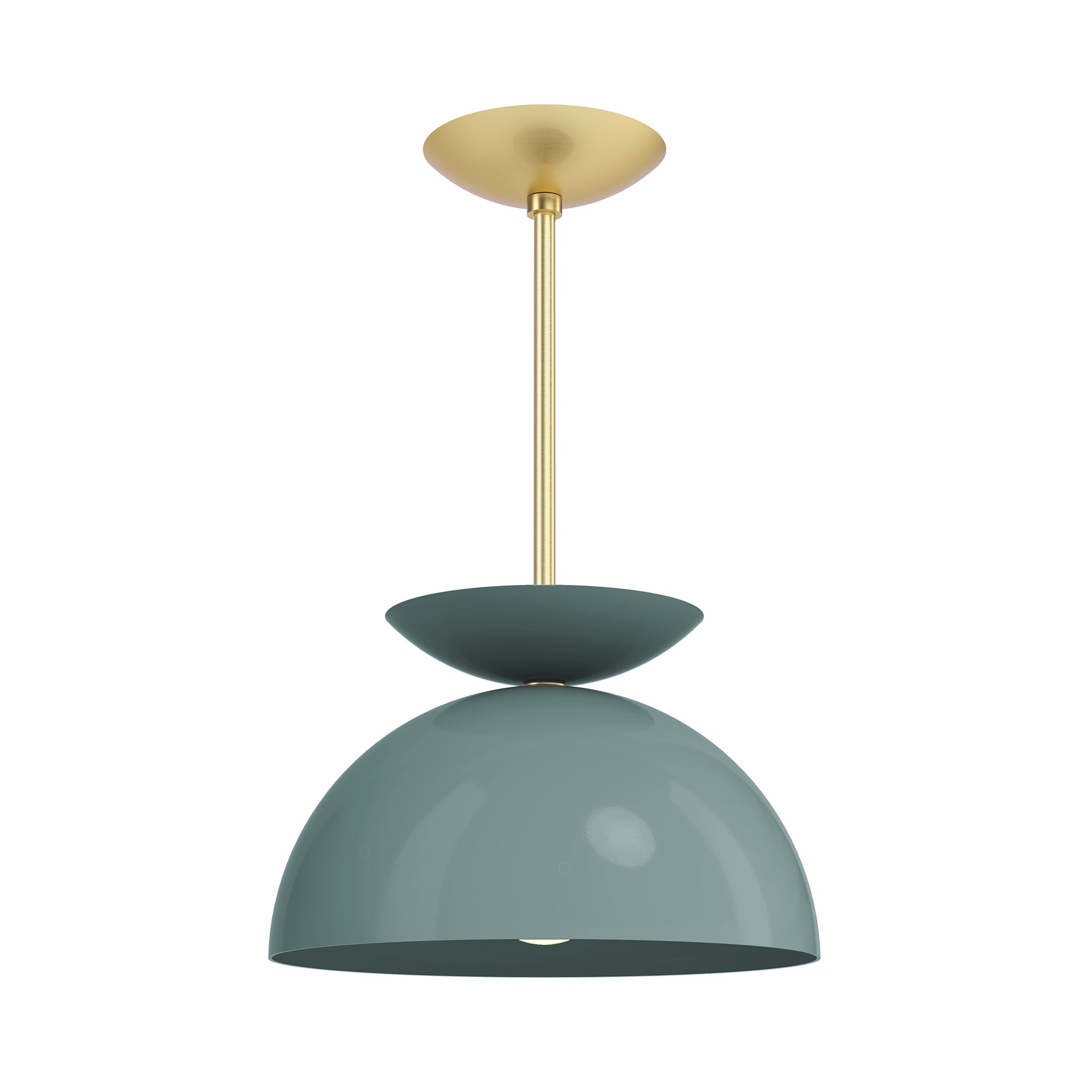 brass lagoon color echo pendant 12" dutton brown lighting