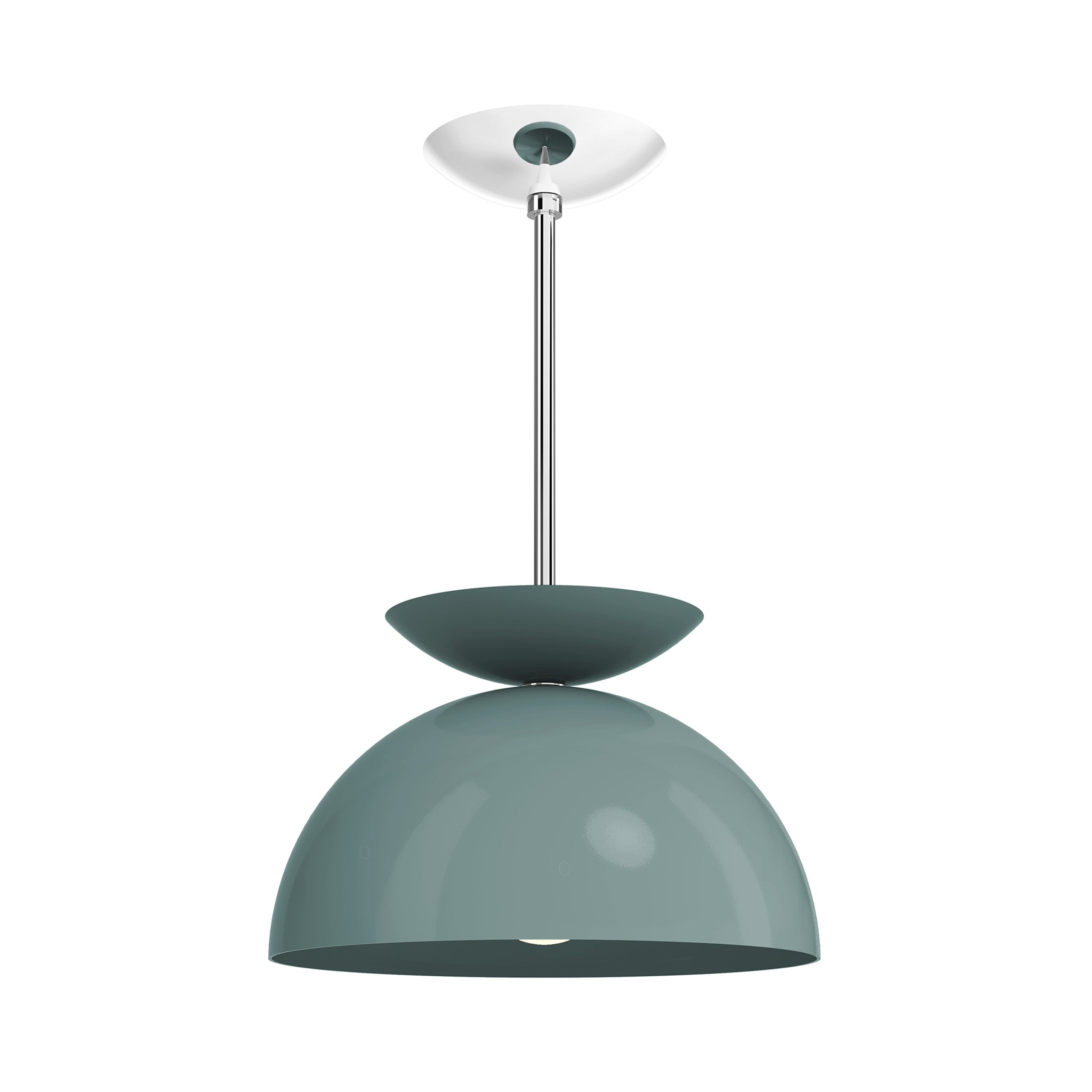 nickel lagoon color echo pendant 12" dutton brown lighting