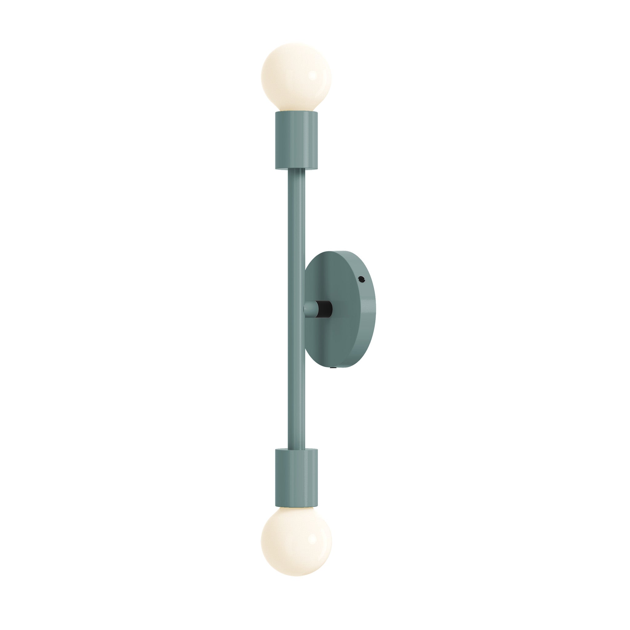 Black and lagoon green pilot wall sconce 17" dutton brown lighting
