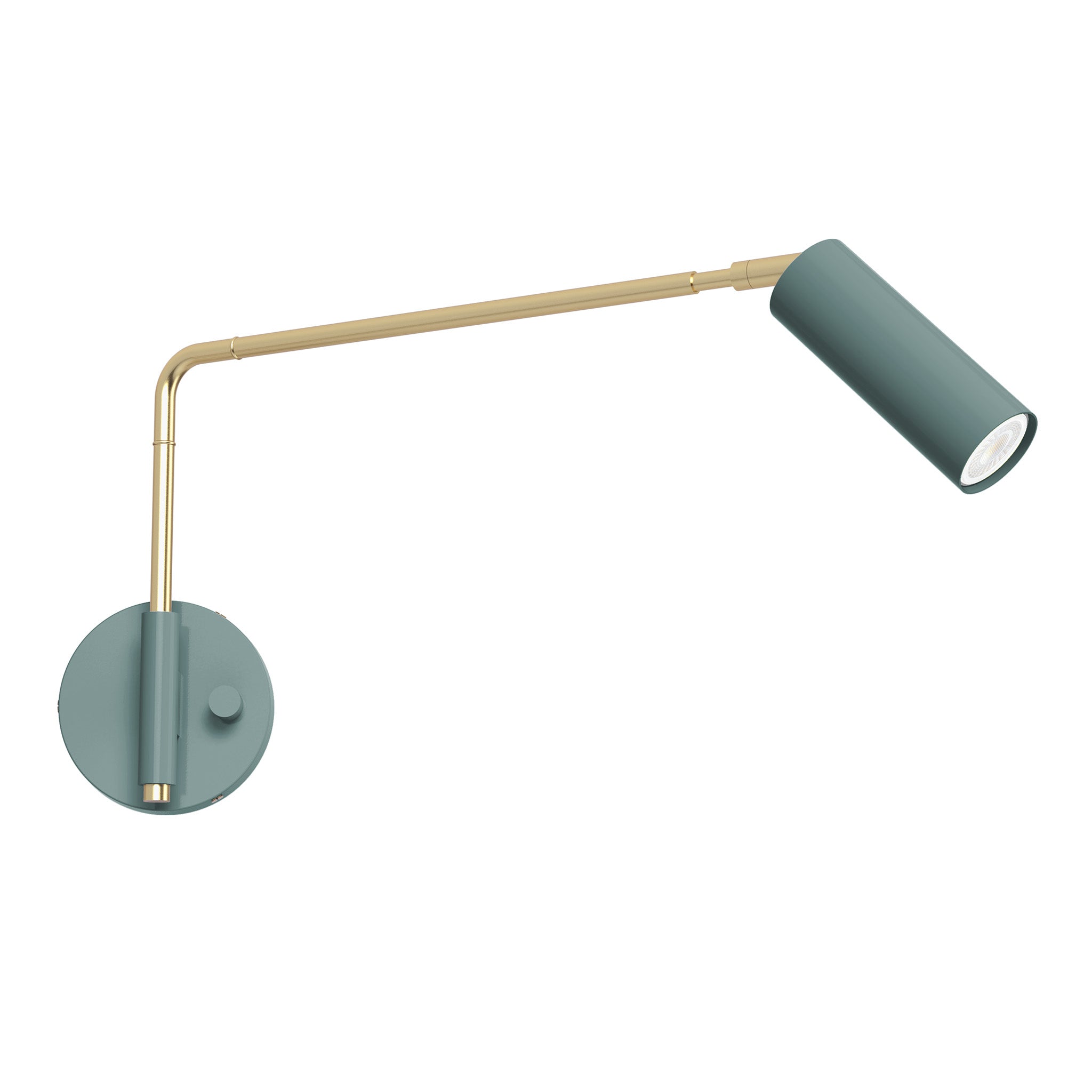 brass lagoon color reader swing arm sconce - 17" arm dutton brown lighting