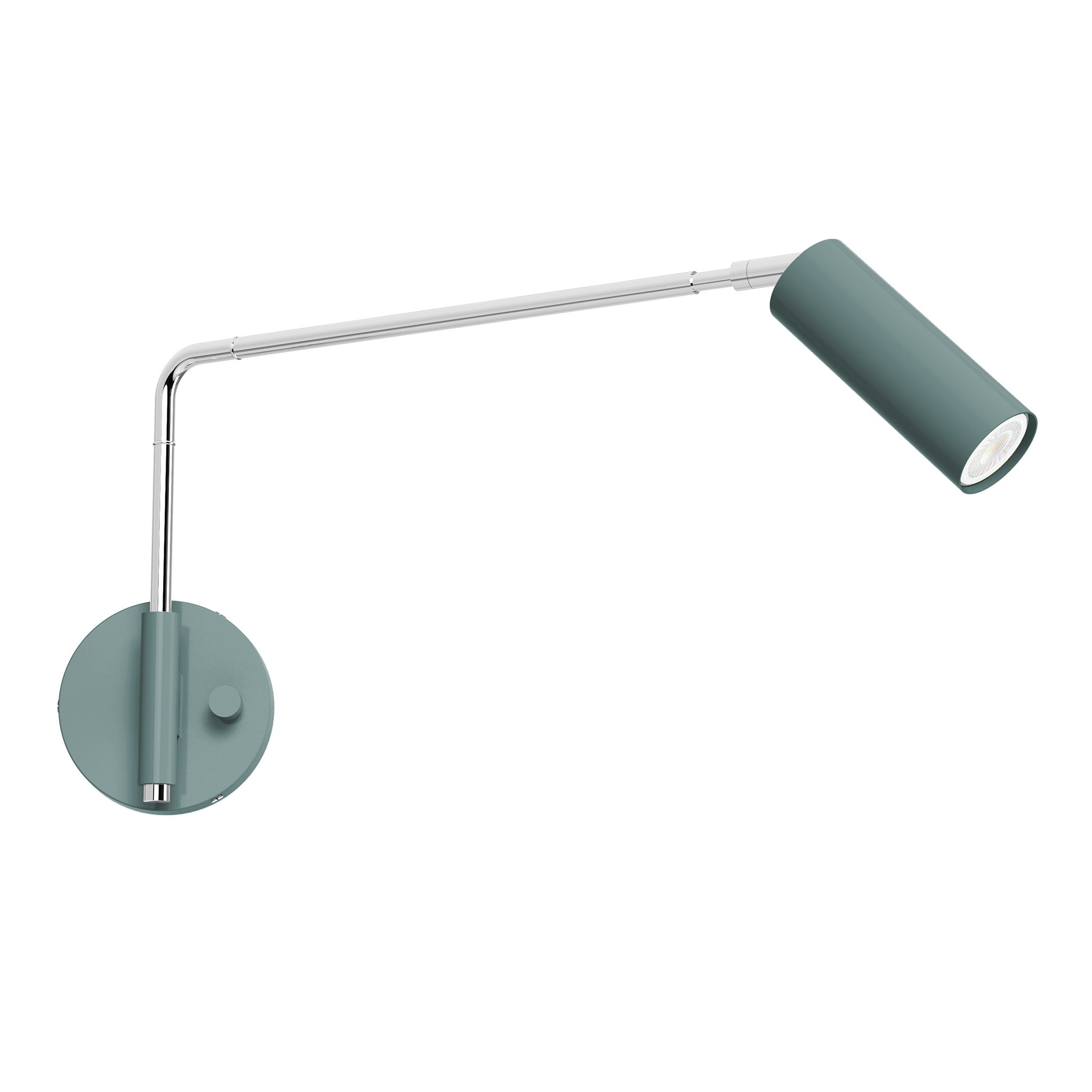 nickel lagoon color reader swing arm sconce - 17" arm dutton brown lighting