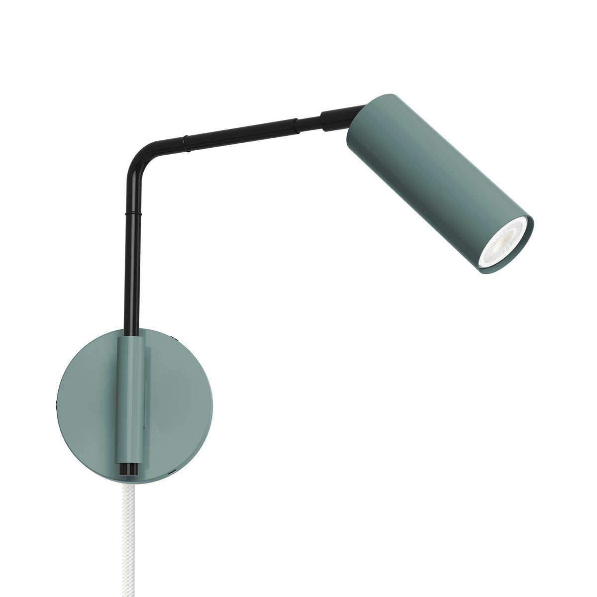 black lagoon color reader swing arm plug-in sconce - 9" arm dutton brown lighting