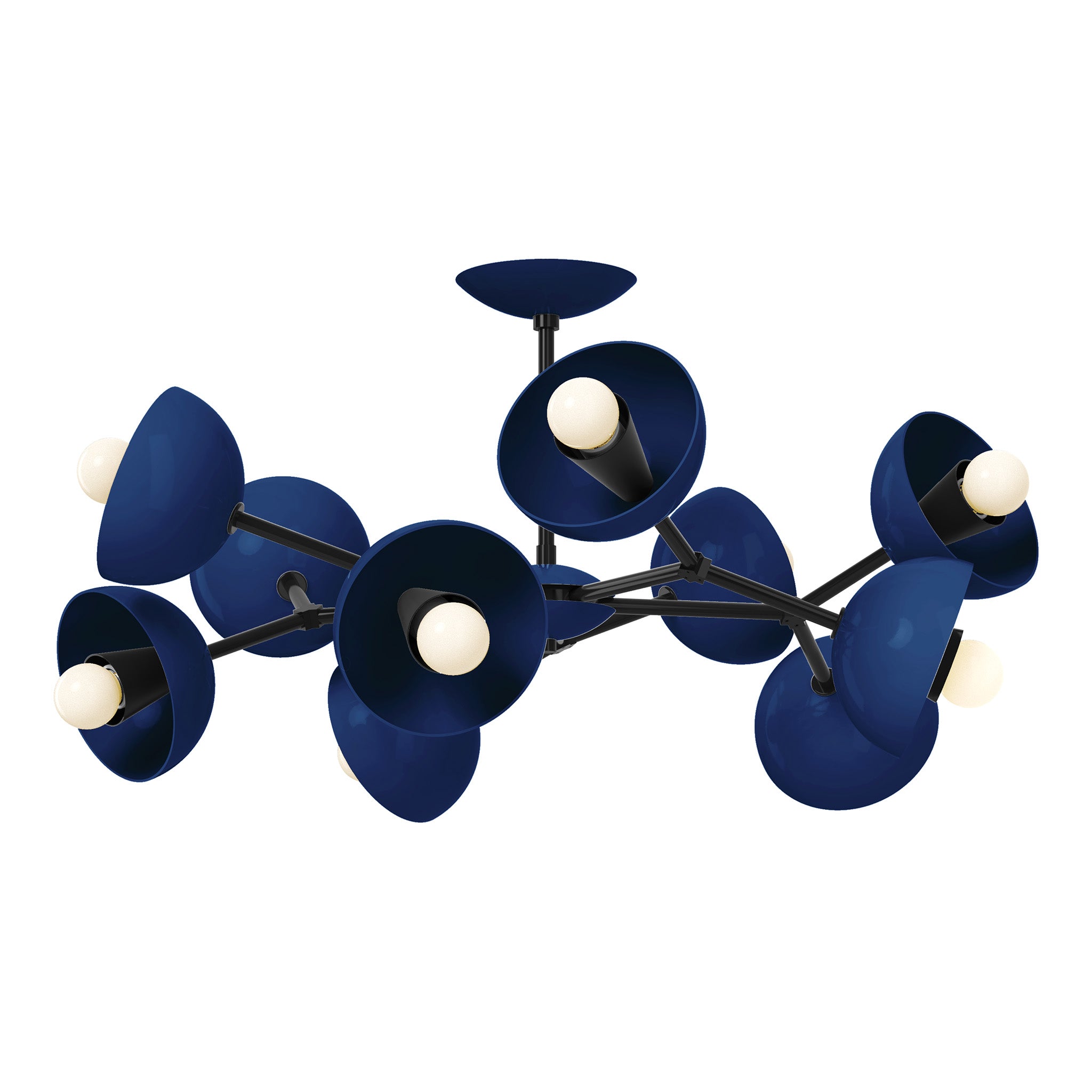 black cobalt color alegria flush mount 30" dutton brown lighting