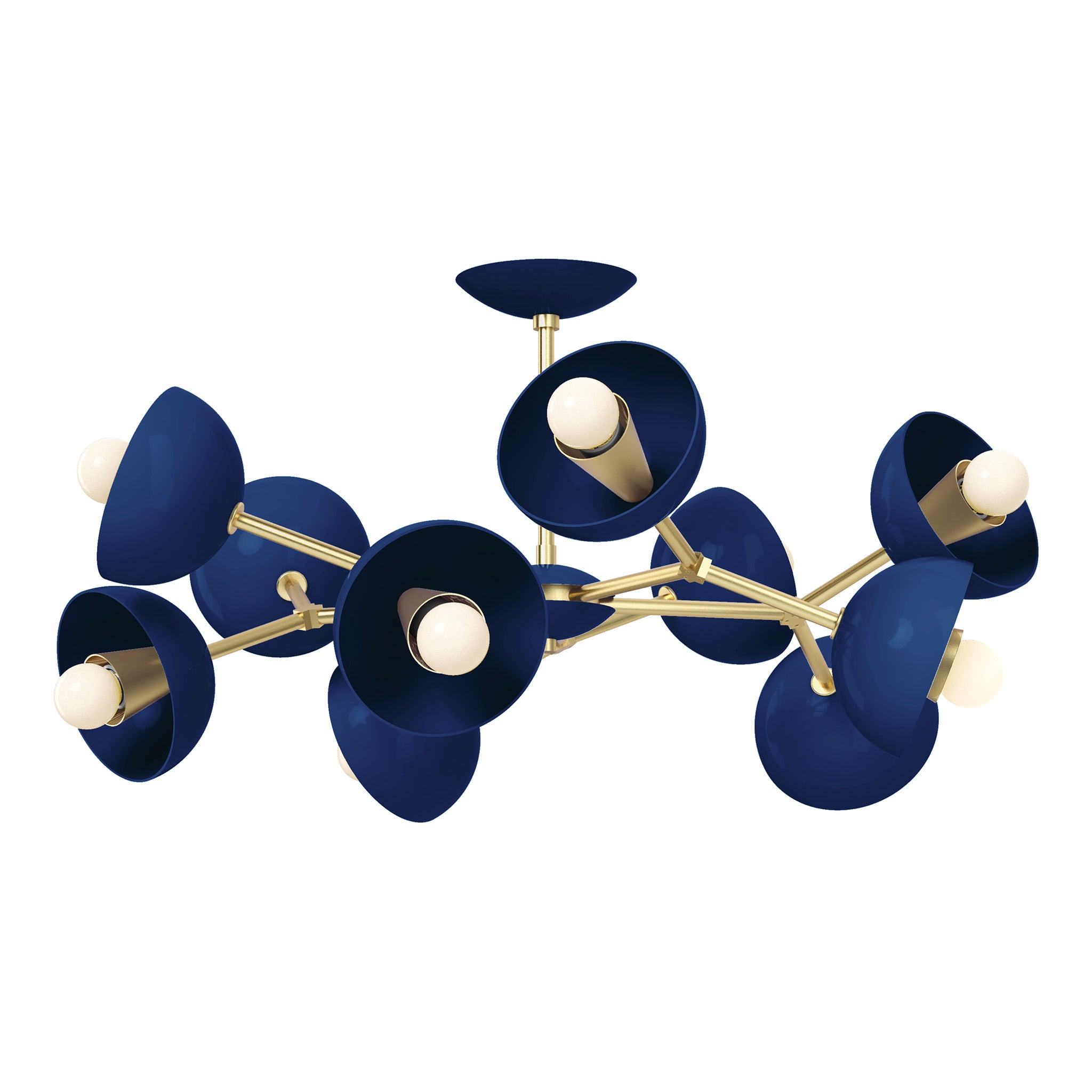 brass cobalt color alegria flush mount 30" dutton brown lighting