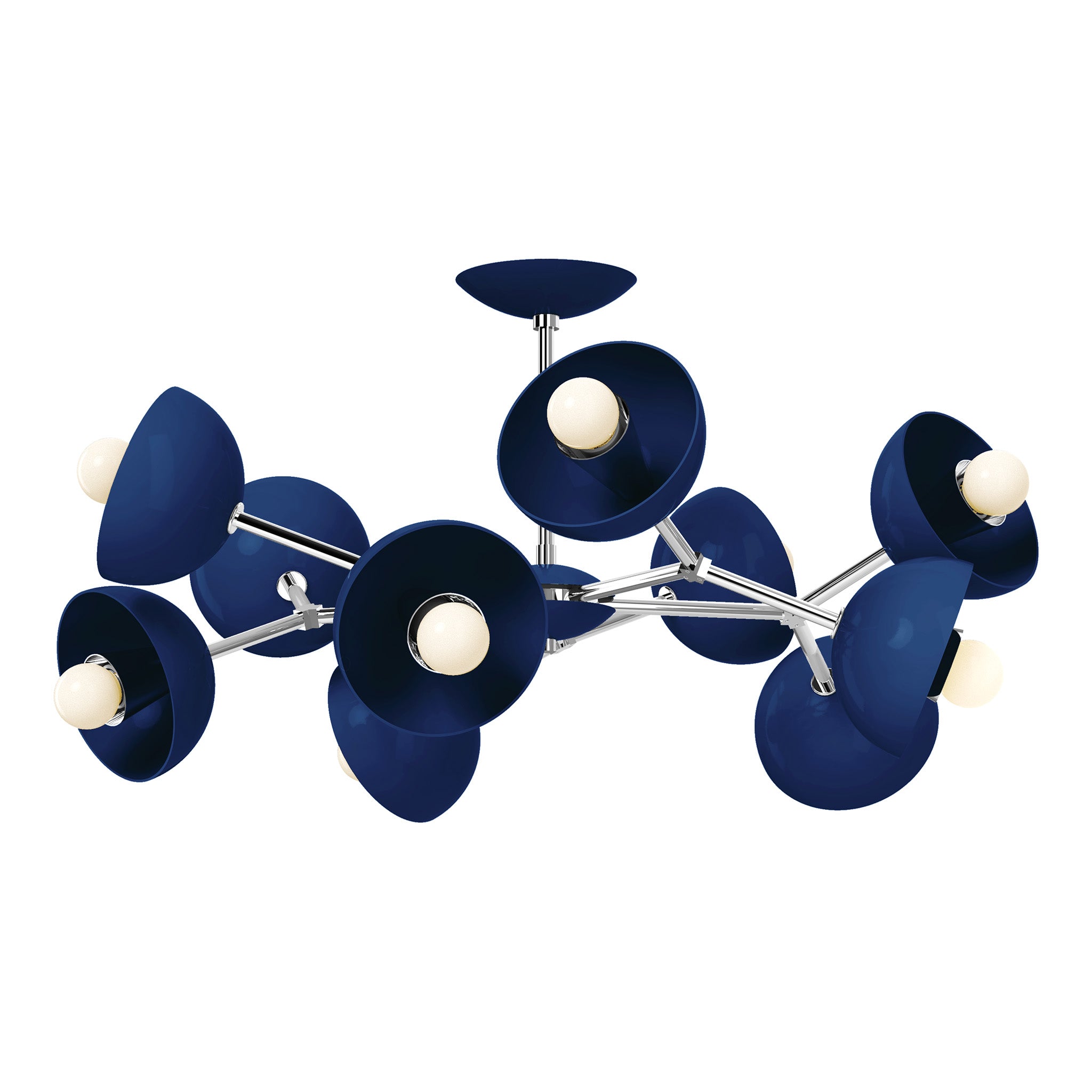 nickel cobalt color alegria flush mount 30" dutton brown lighting