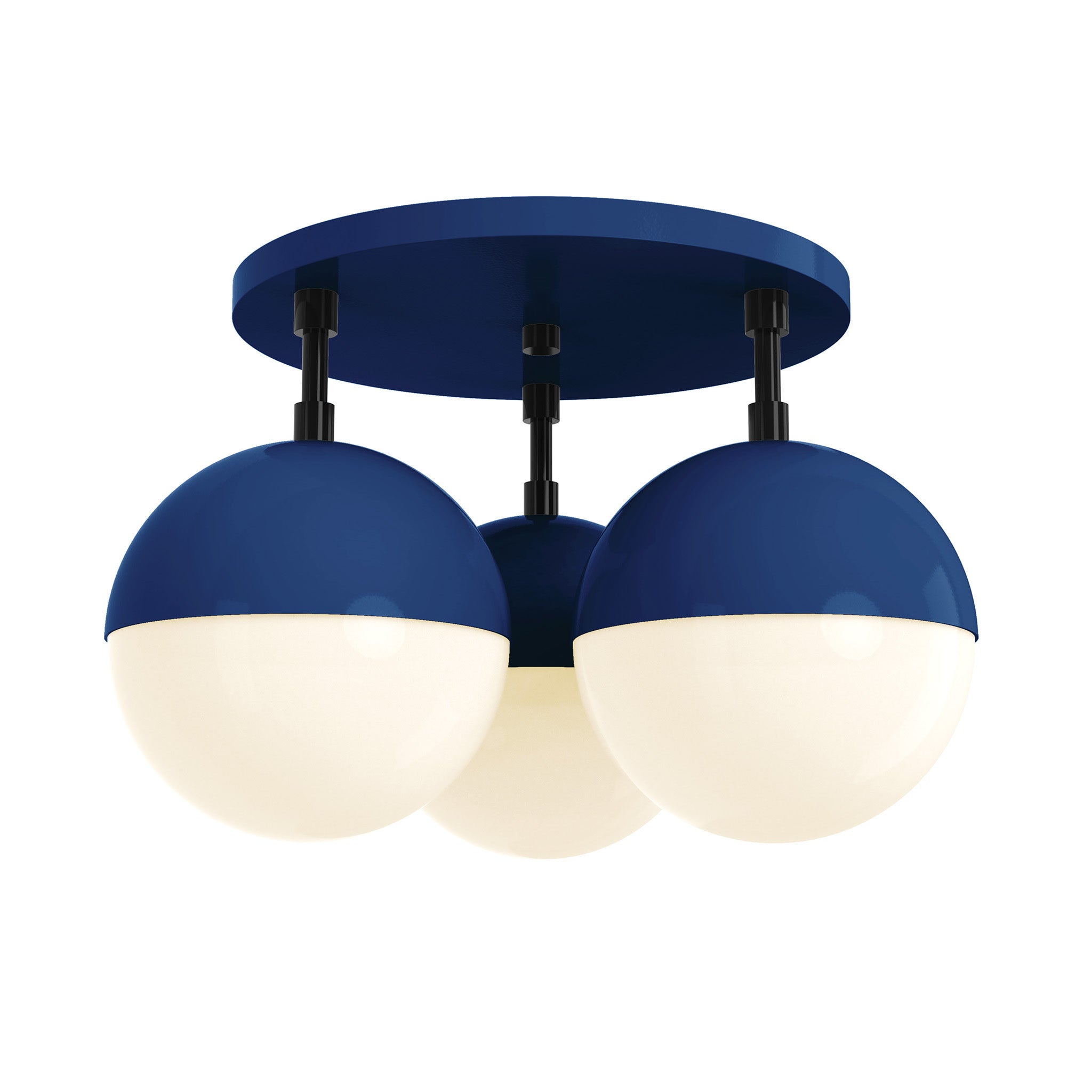 black cobalt color ballsy flush mount dutton brown lighting