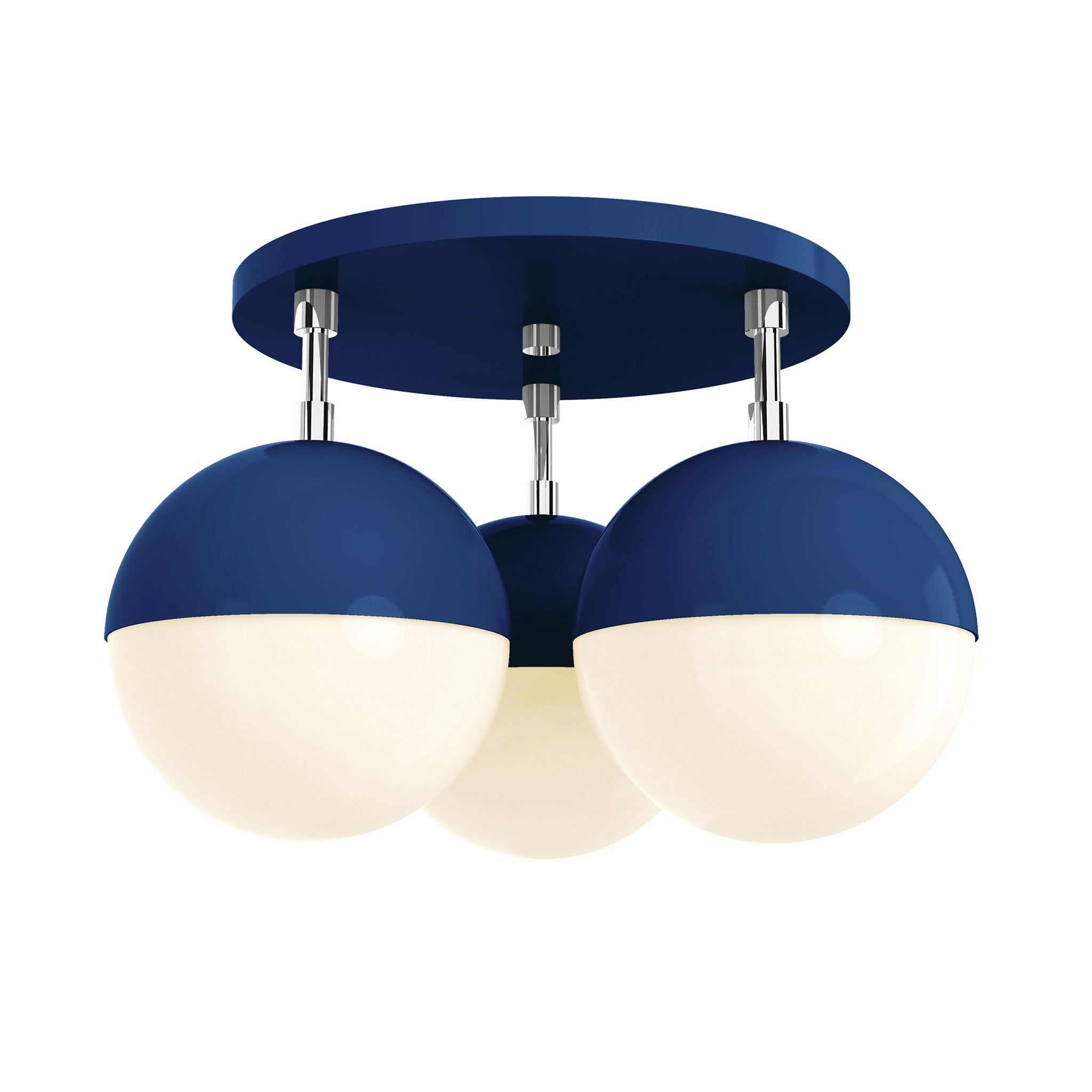 nickel cobalt color ballsy flush mount dutton brown lighting