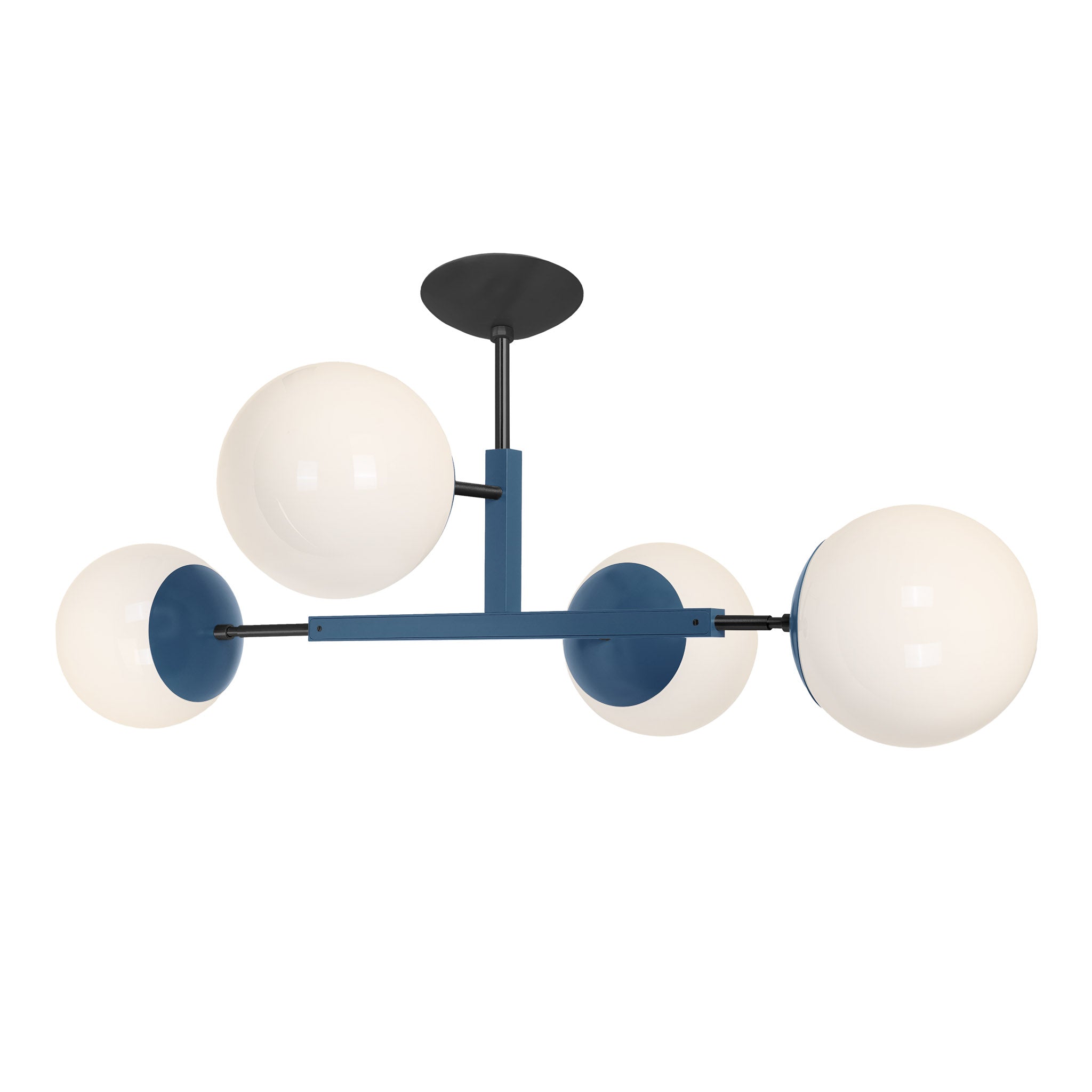 Black and slate blue color Big Status flush mount Dutton Brown lighting
