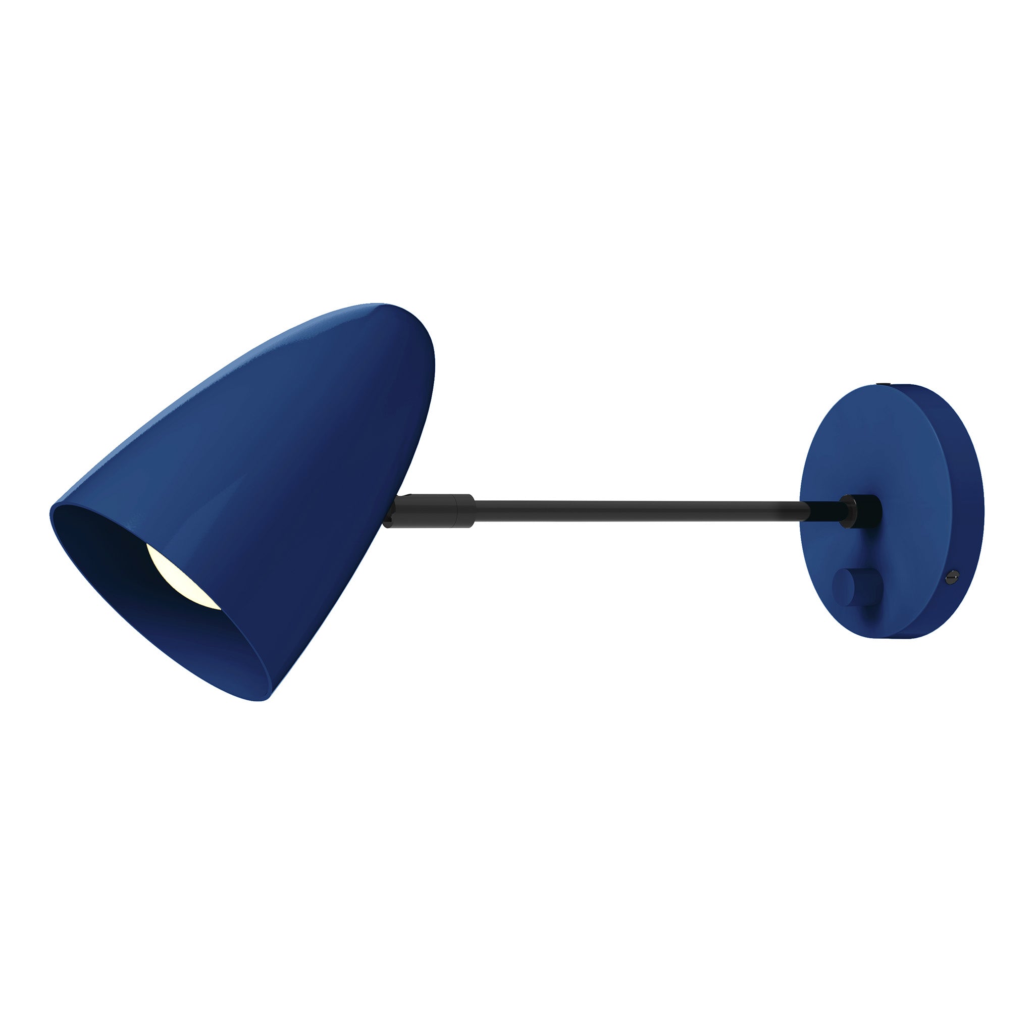 black cobalt color boom sconce - 10" arm dutton brown lighting