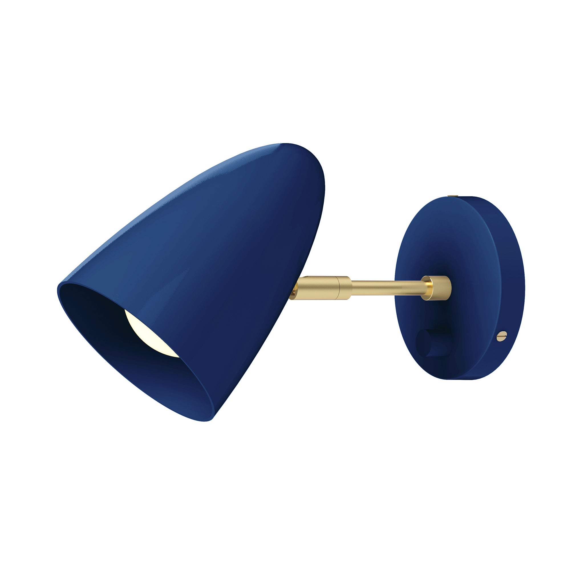 brass cobalt color boom sconce - 3" arm dutton brown lighting