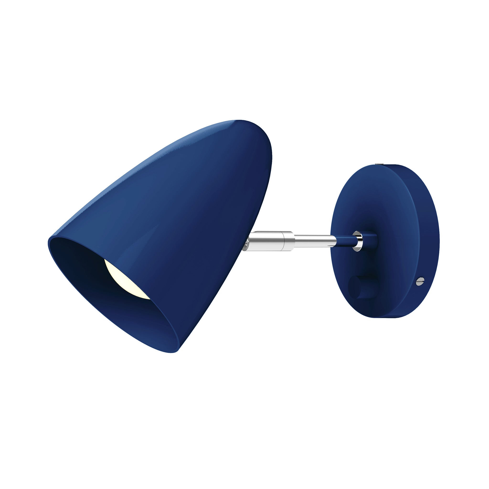 nickel cobalt color boom sconce - 3" arm dutton brown lighting