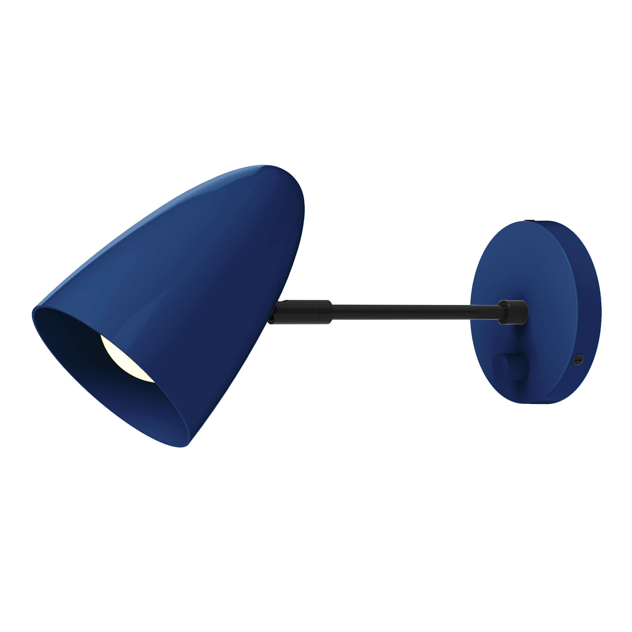 black cobalt color boom sconce - 6" arm dutton brown lighting