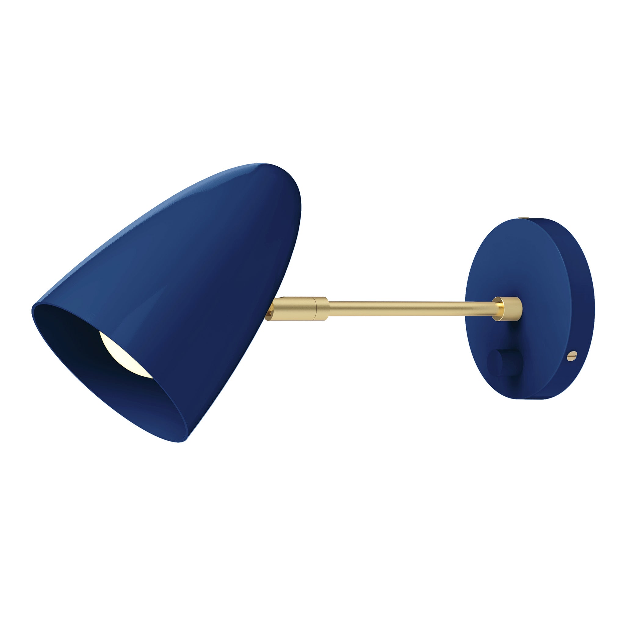 brass cobalt color boom sconce - 6" arm dutton brown lighting
