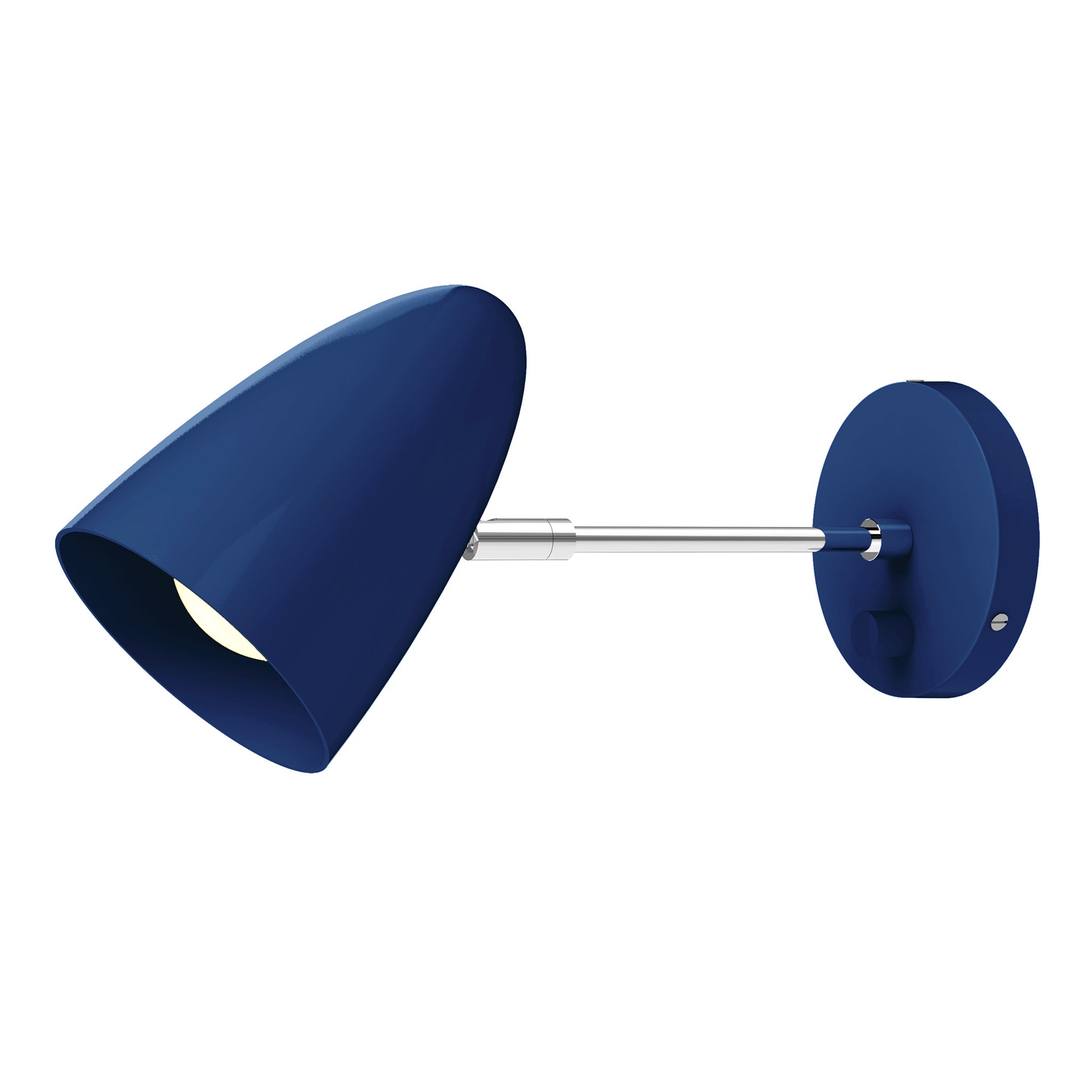 nickel cobalt color boom sconce - 6" arm dutton brown lighting