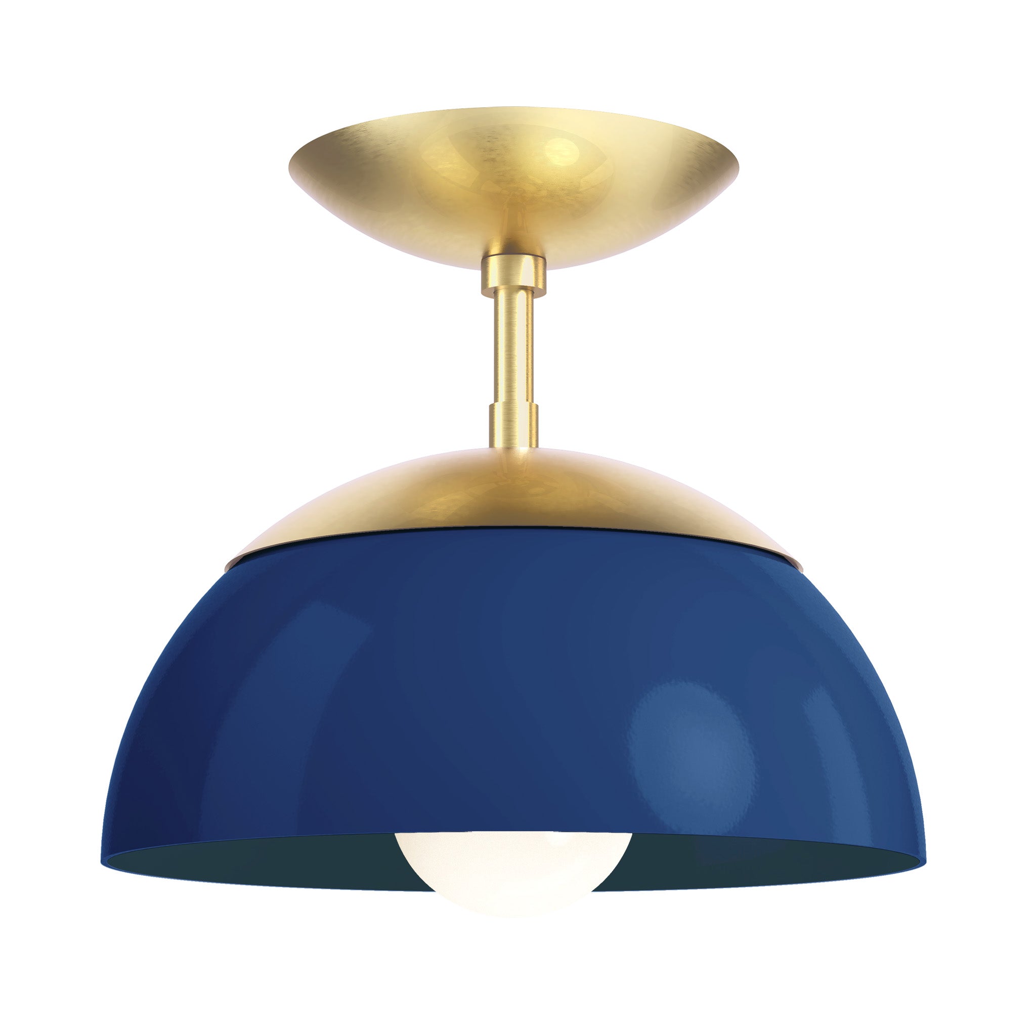 brass cobalt color cadbury flush mount 10" dutton brown lighting