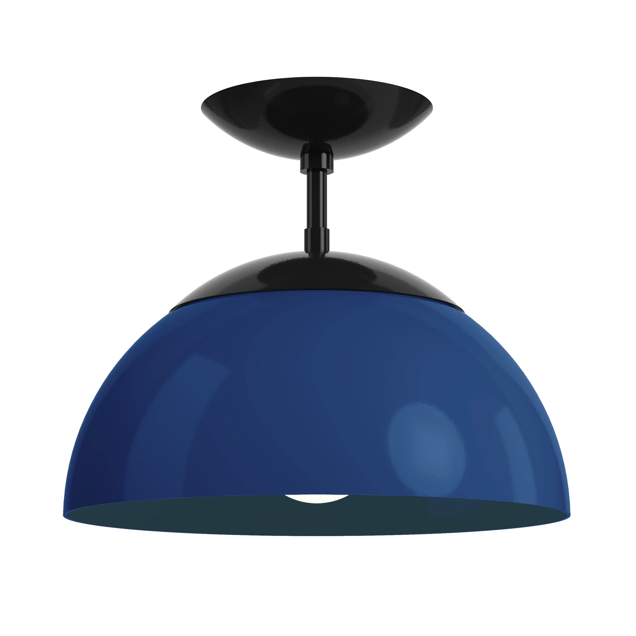 black cobalt color cadbury flush mount 12" dutton brown lighting