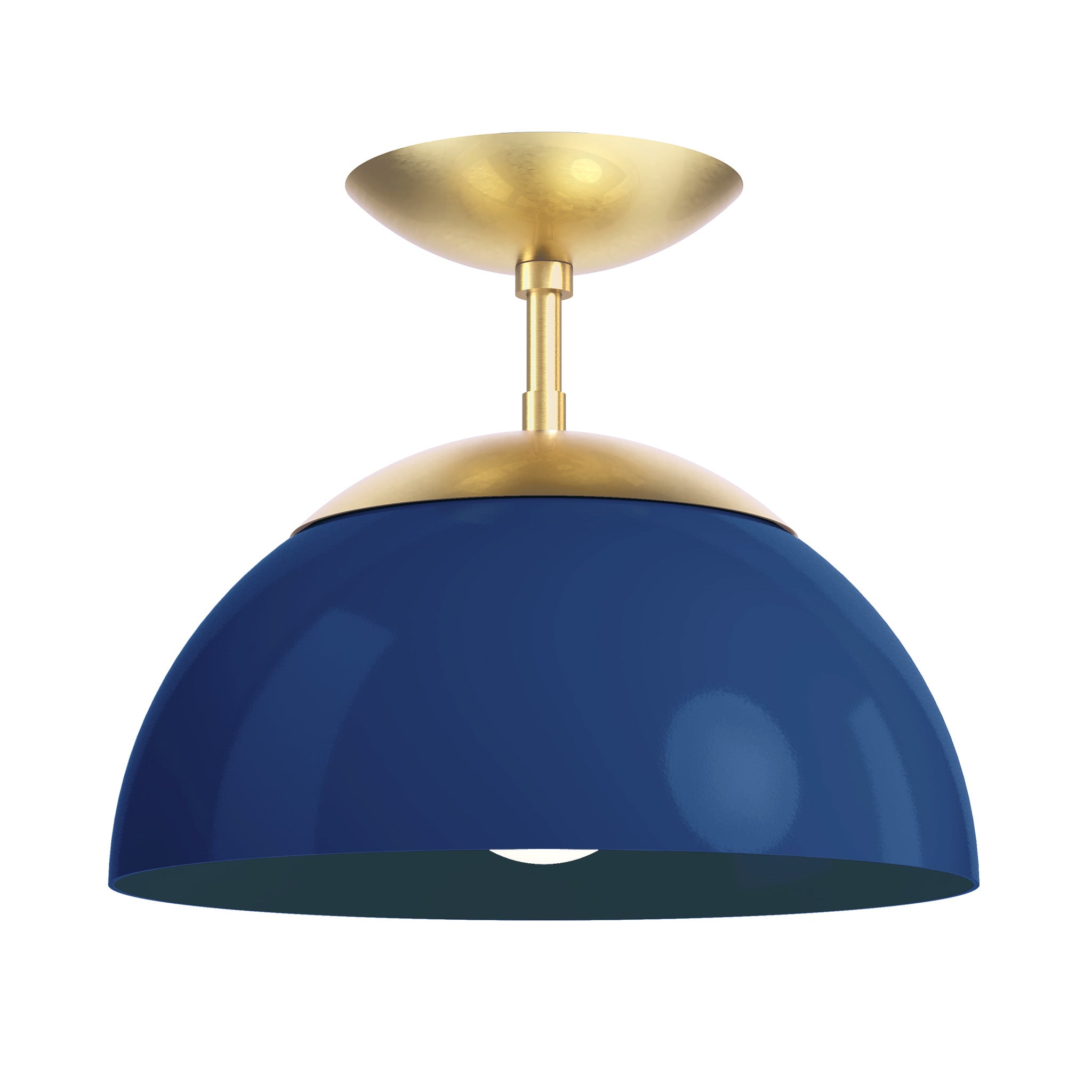 brass cobalt color cadbury flush mount 12" dutton brown lighting