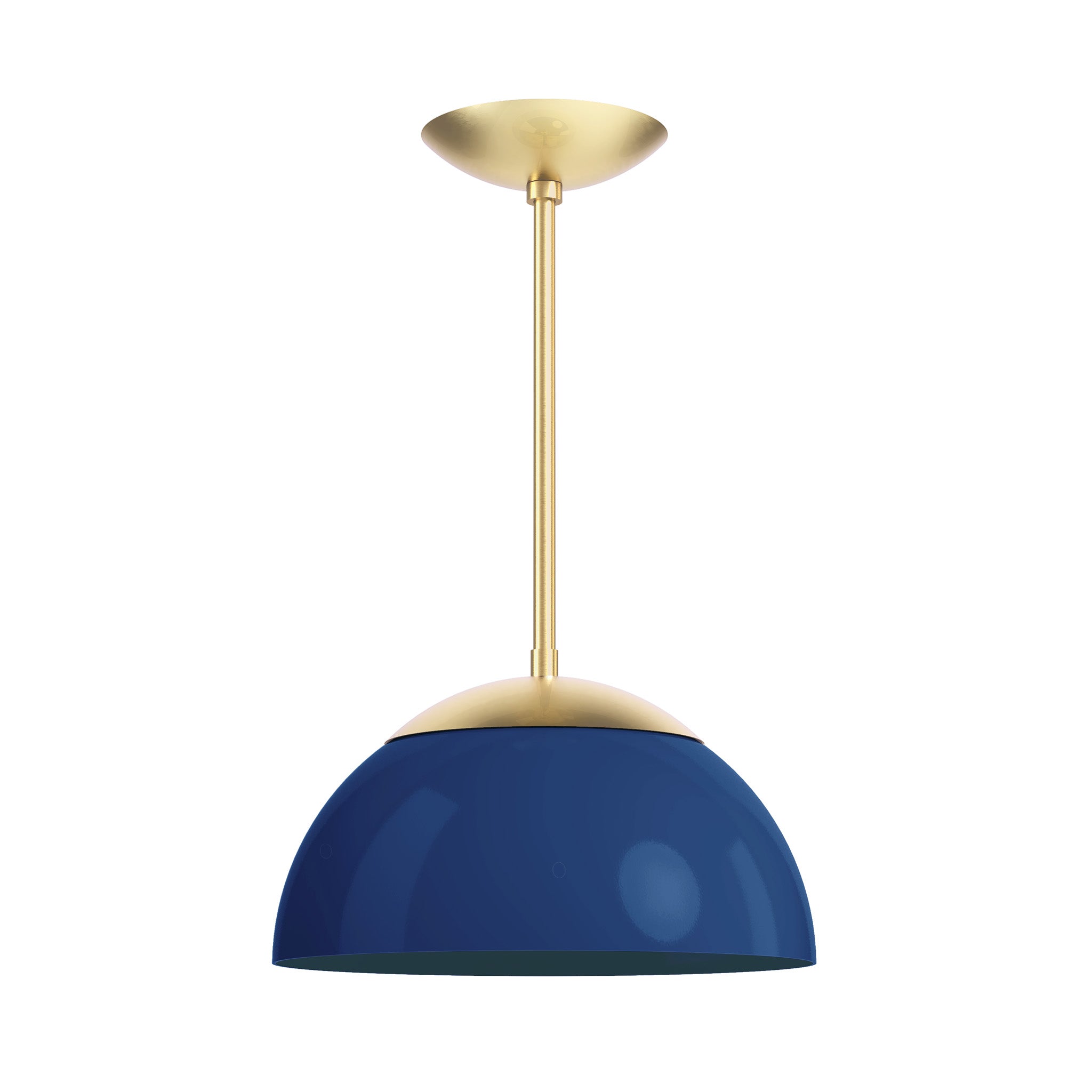 brass cobalt color cadbury pendant 12" dutton brown lighting