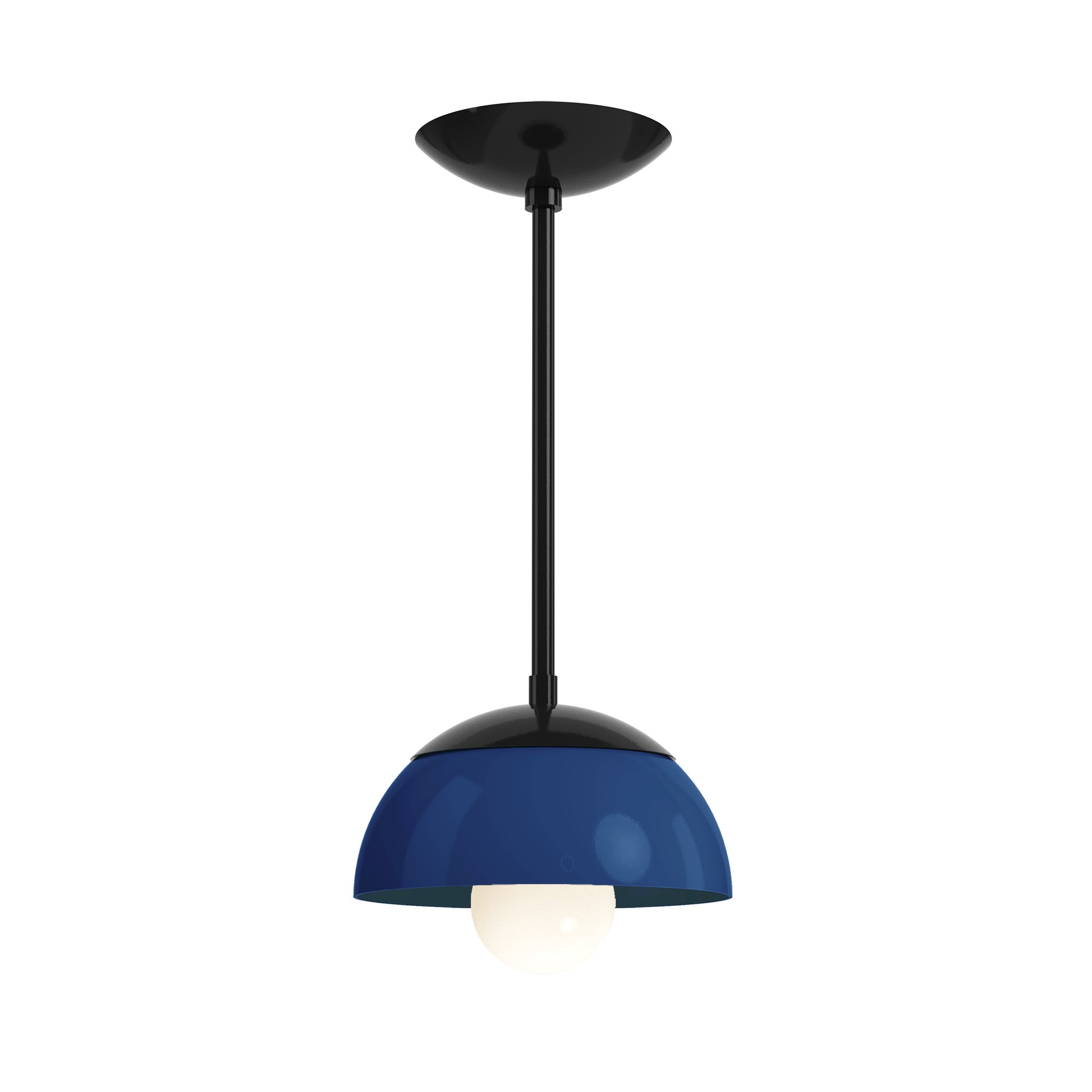 black cobalt color cadbury pendant 8" dutton brown lighting