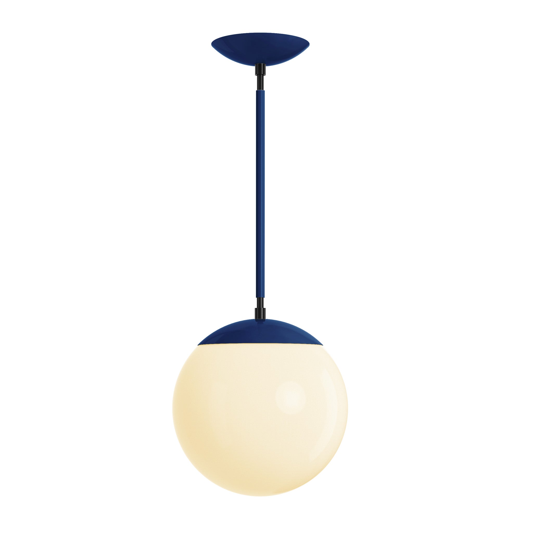 Black and cobalt cap globe pendant 10" dutton brown lighting
