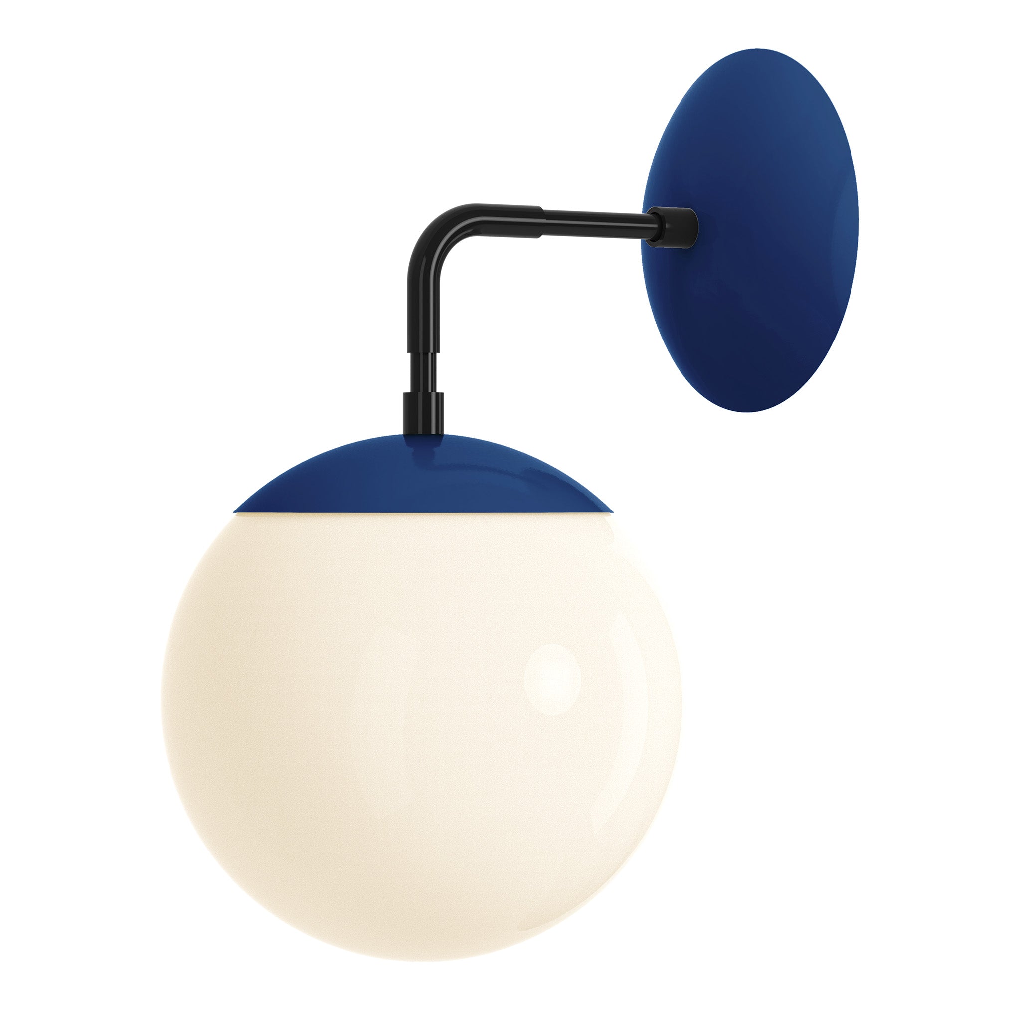 black cobalt color cap sconce 8" dutton brown lighting