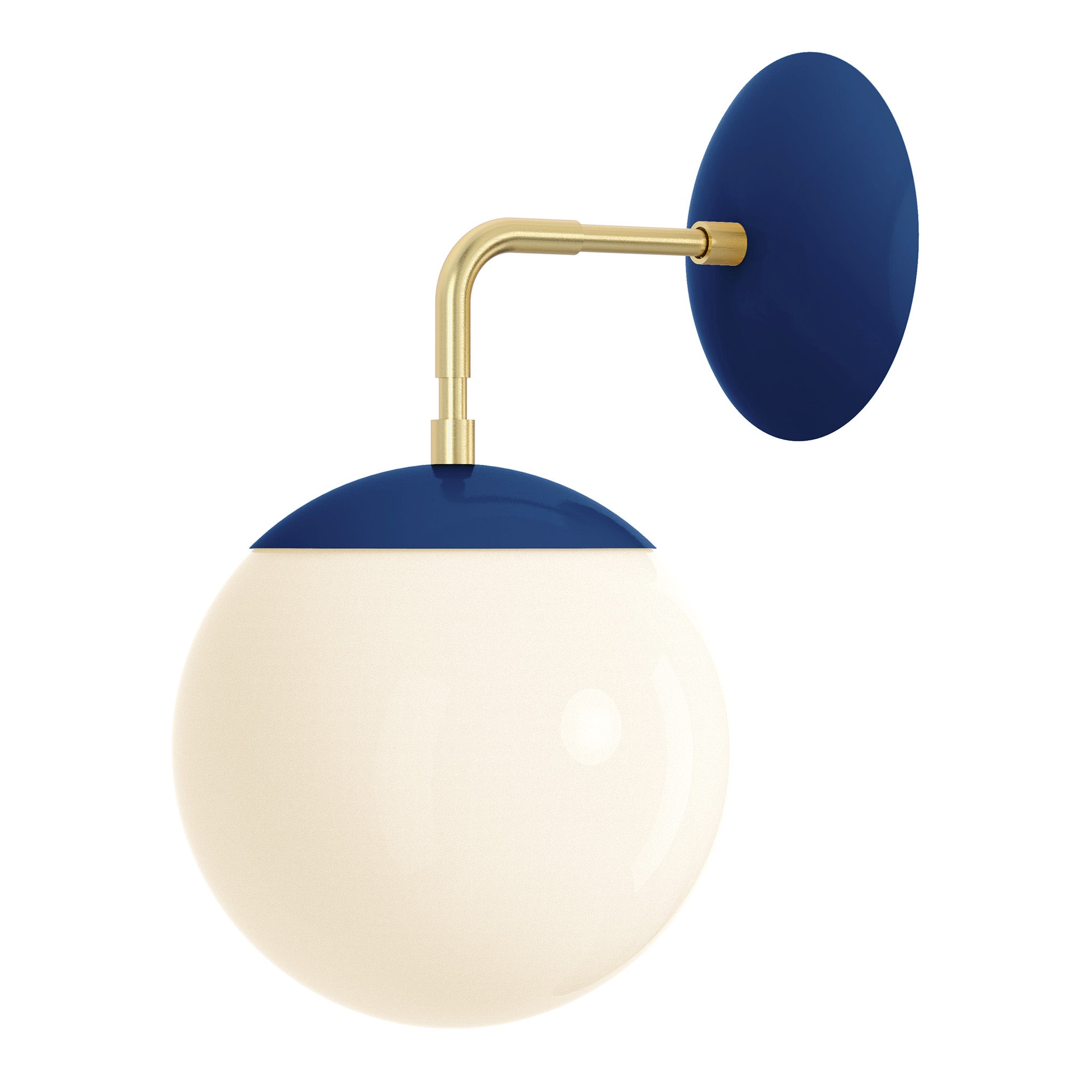 brass cobalt color cap sconce 8" dutton brown lighting