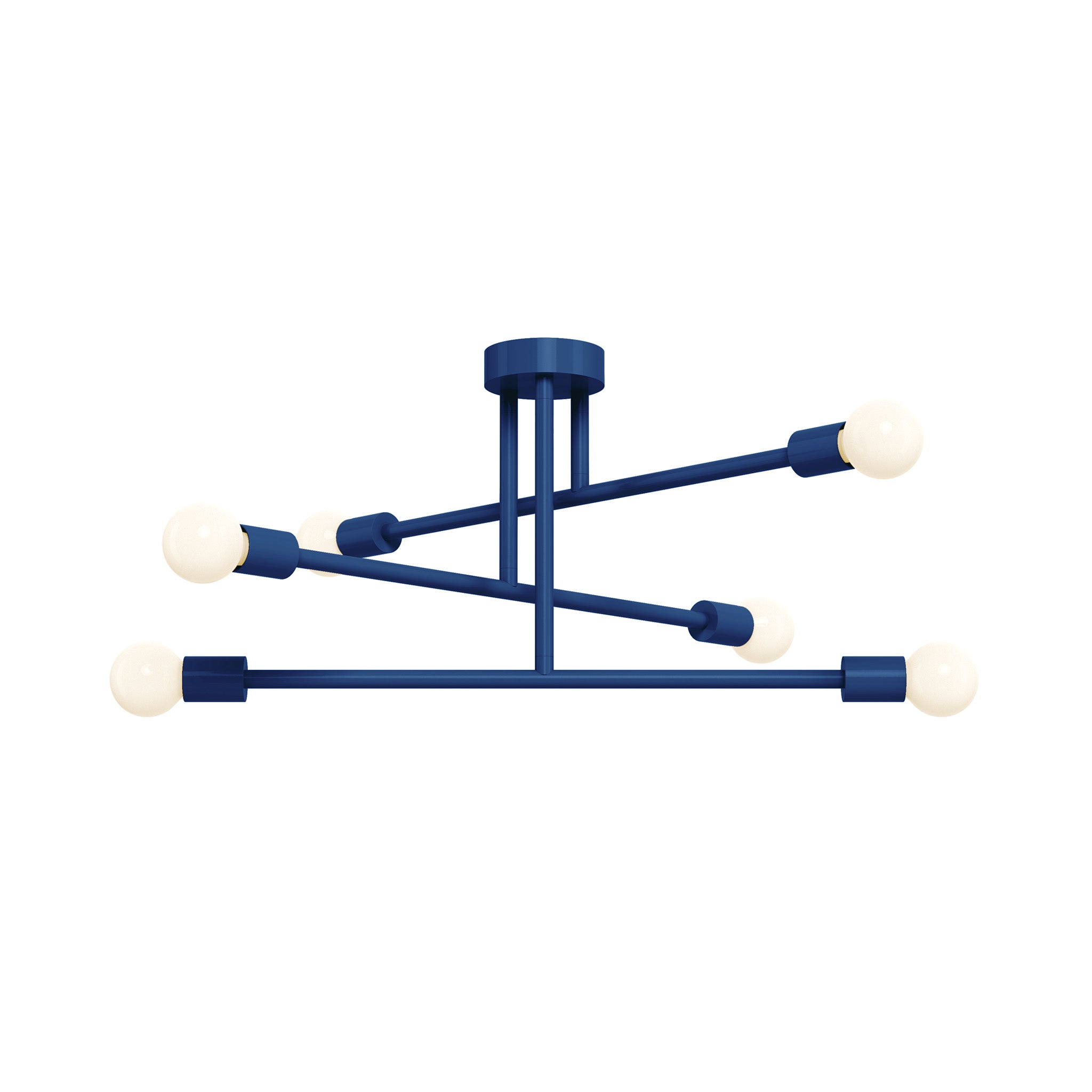 Cobalt blue color Commander flush mount 29" Dutton Brown lighting