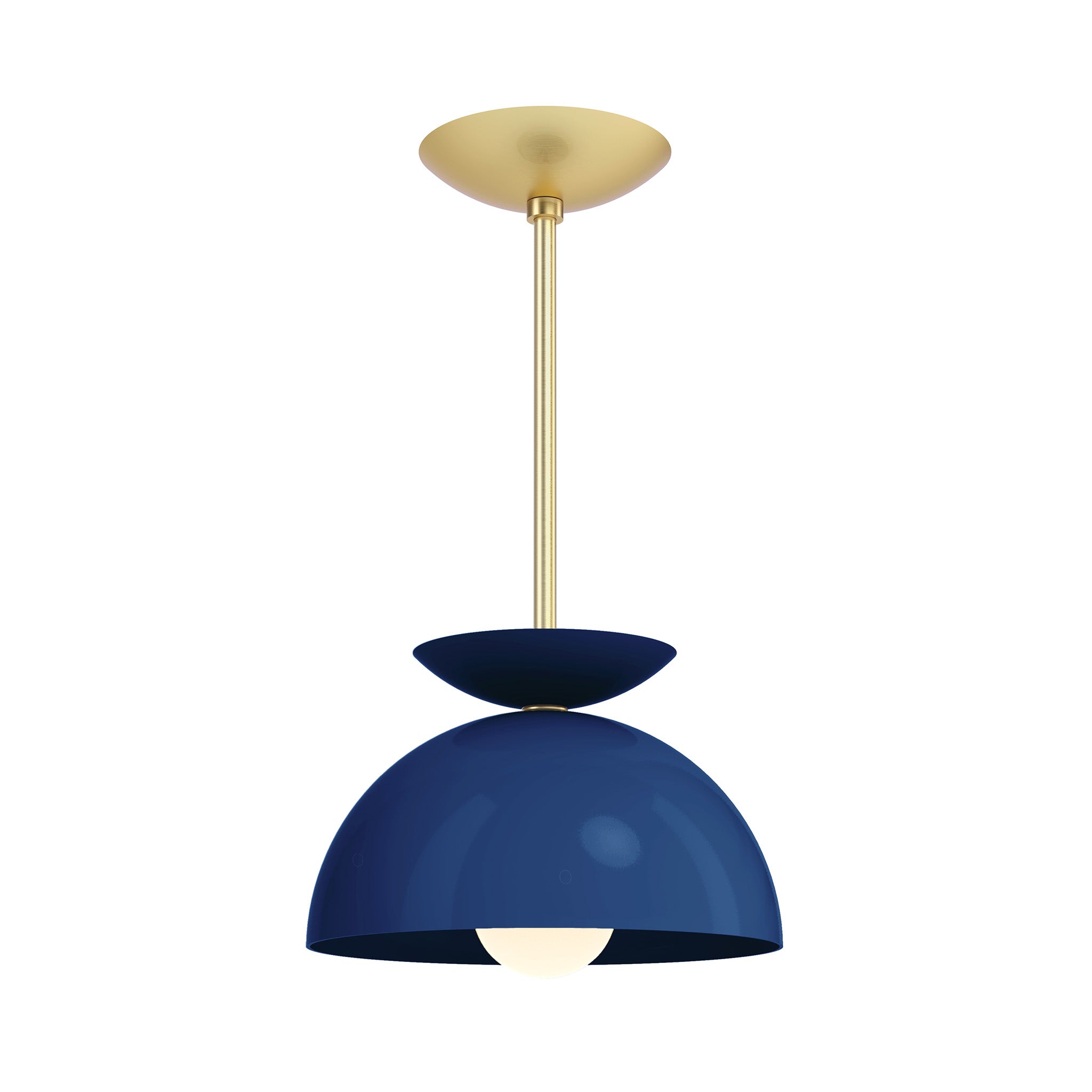 brass cobalt color echo pendant 10" dutton brown lighting