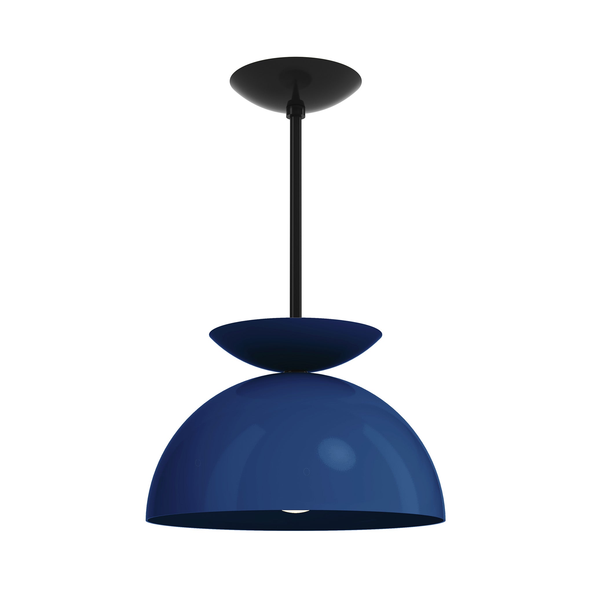 Black and Cobalt blue color echo pendant 12" dutton brown lighting