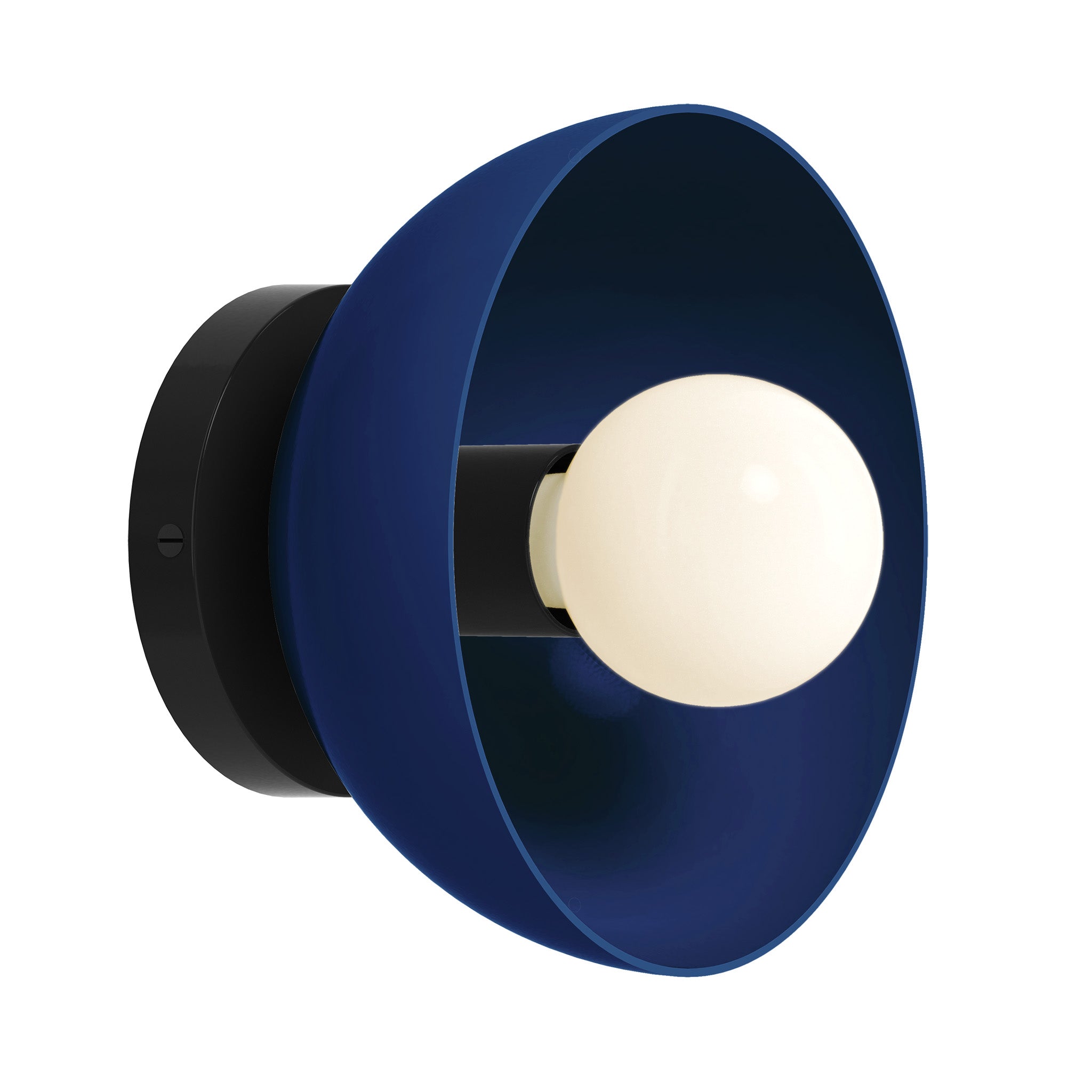 Black and cobalt color Hemi sconce 8" Dutton Brown lighting