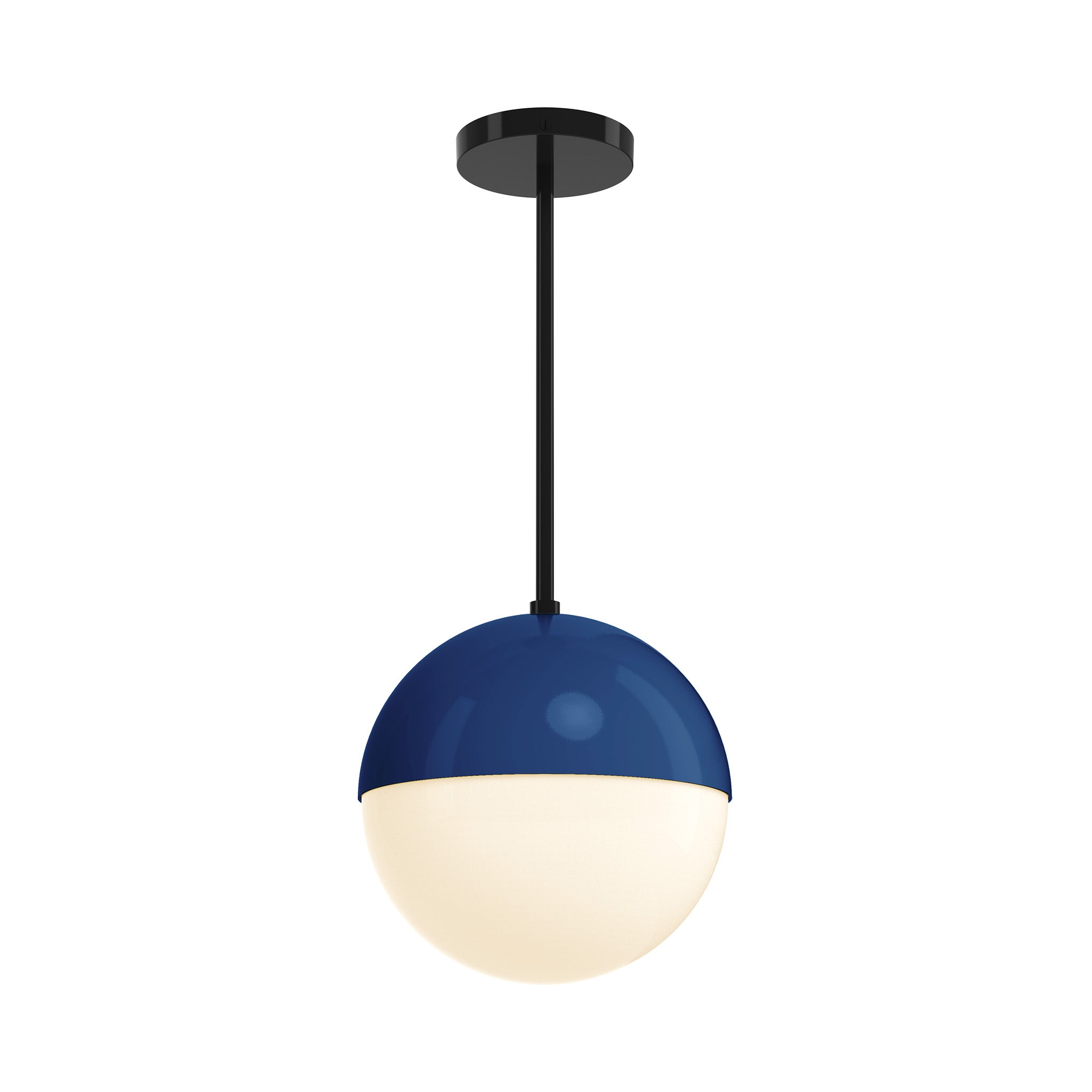 black and cobalt lure globe pendant 10 inch dutton brown lighting