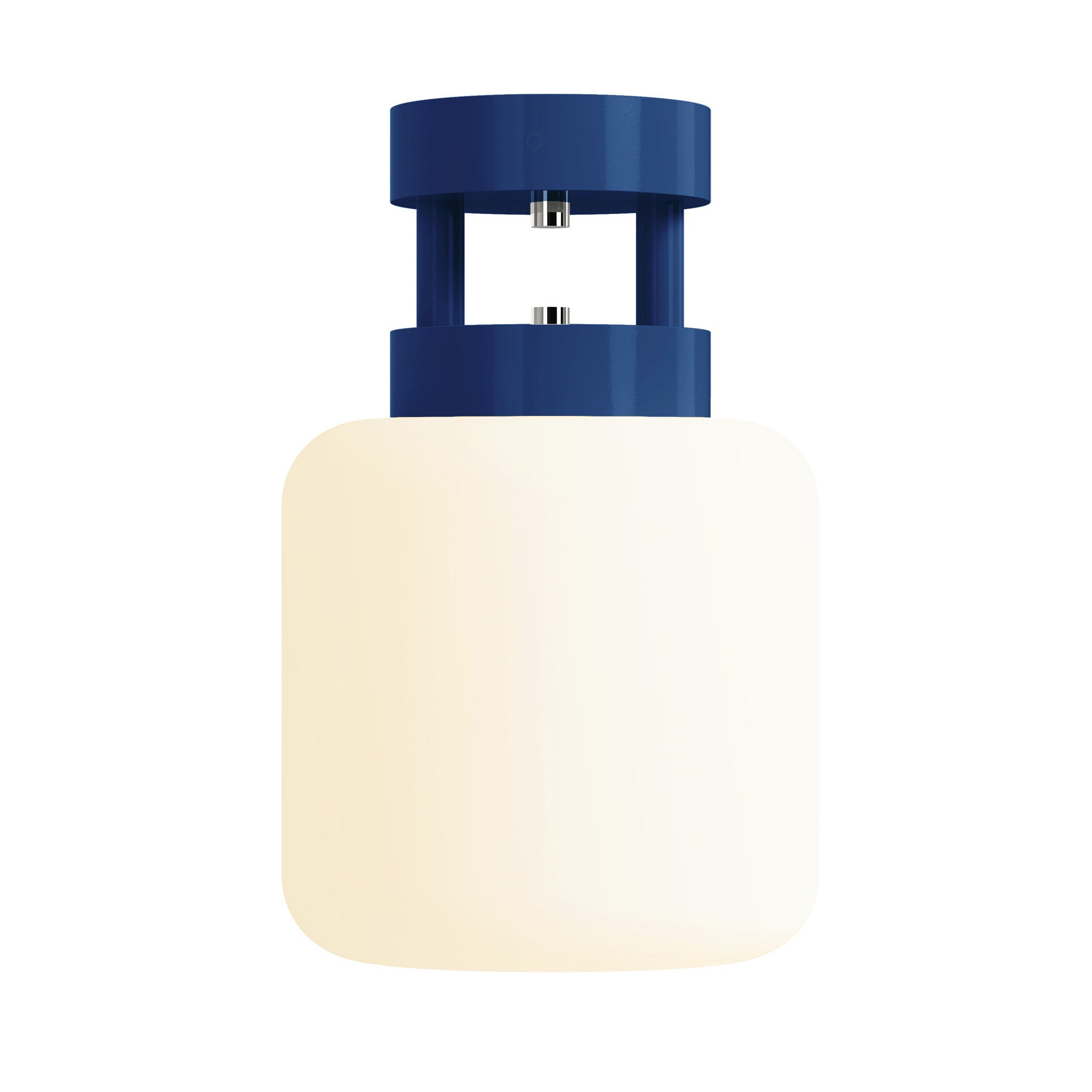 nickel cobalt maxo color flush mount 8" dutton brown lighting