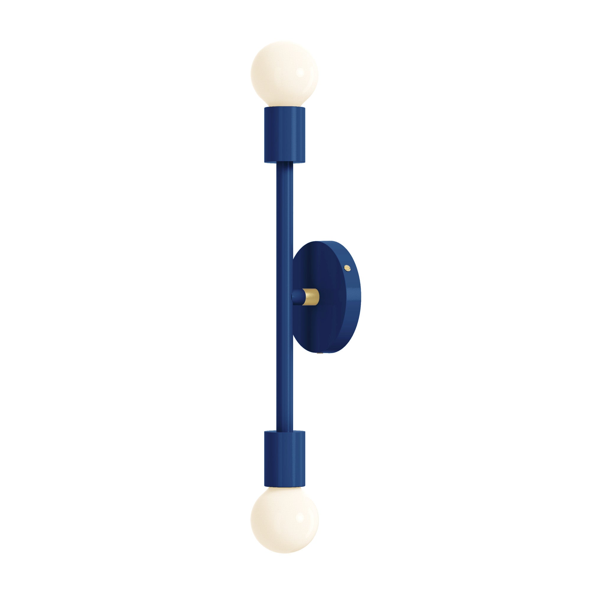 Brass and cobalt pilot wall sconce 17" dutton brown lighting